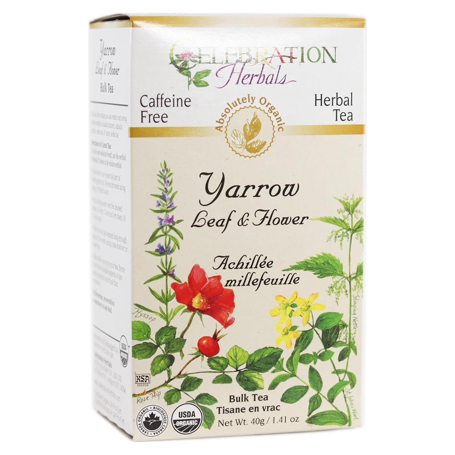Té Herbal Suelto Orgánico Celebración Herbals Yarrow 40 g