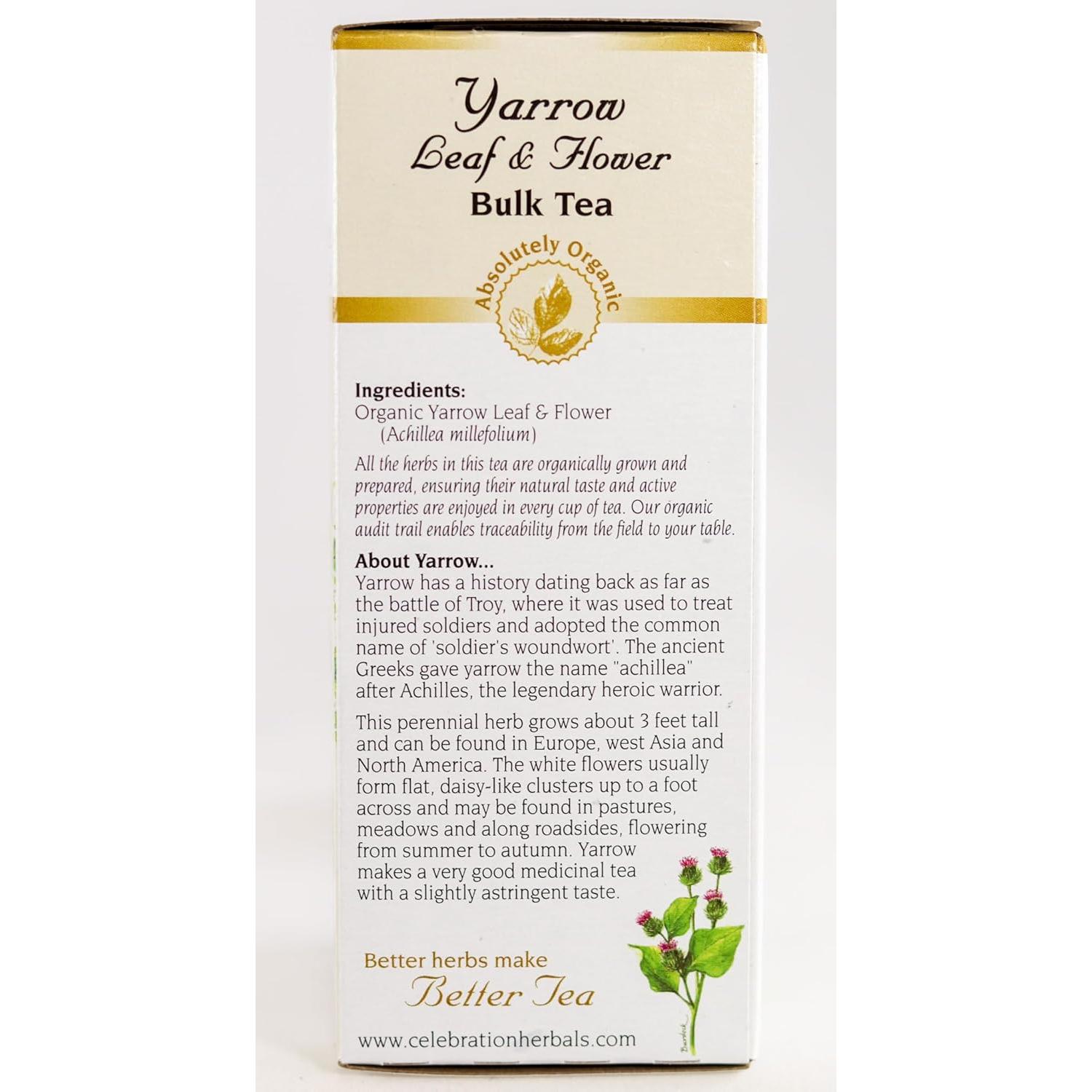 Té Herbal Suelto Orgánico Celebración Herbals Yarrow 40 g