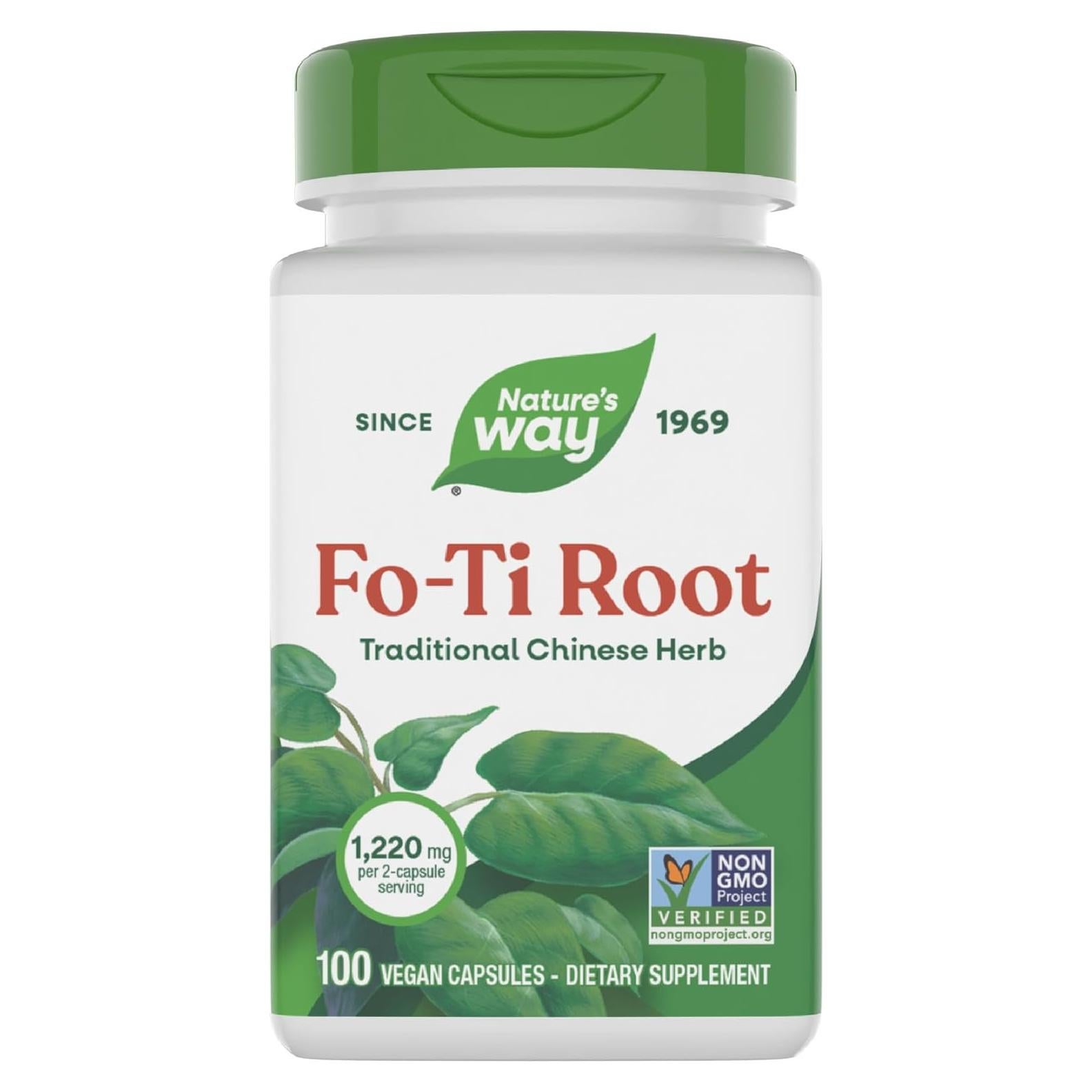 Raíz de Fo-Ti Nature's Way 1220 mg 100 cápsulas veganas