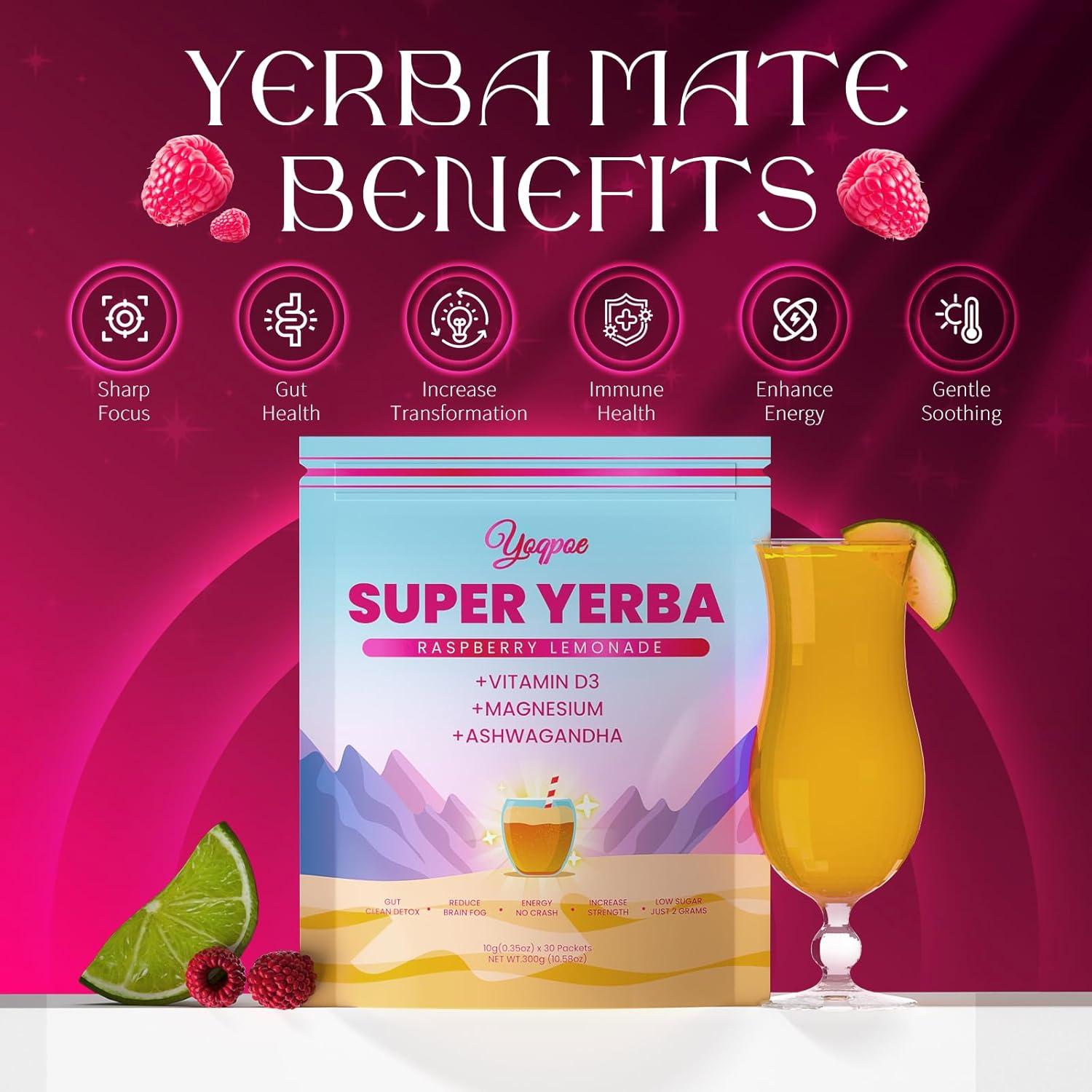 Super Yerba 3 en 1 Sabor Limón Frambuesa - 30 Porciones