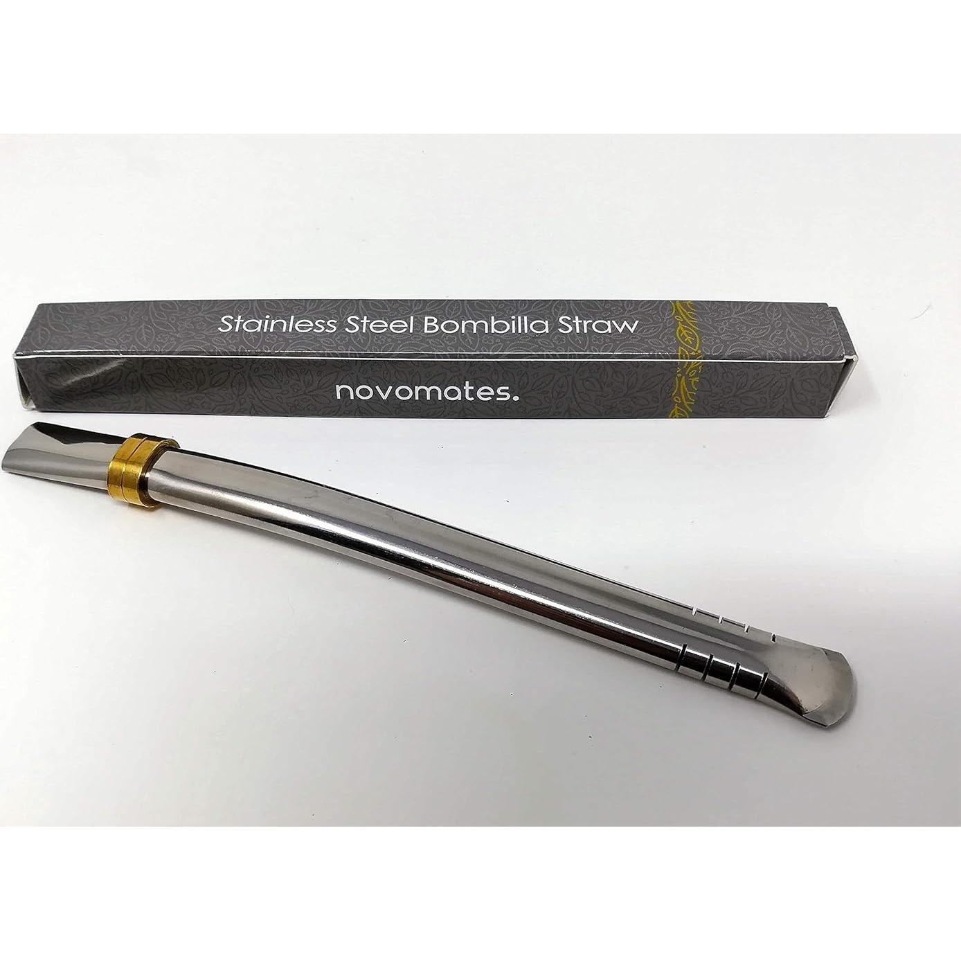 Bombilla de Mate Novomates Easy Clean - Acero Inoxidable 16cm