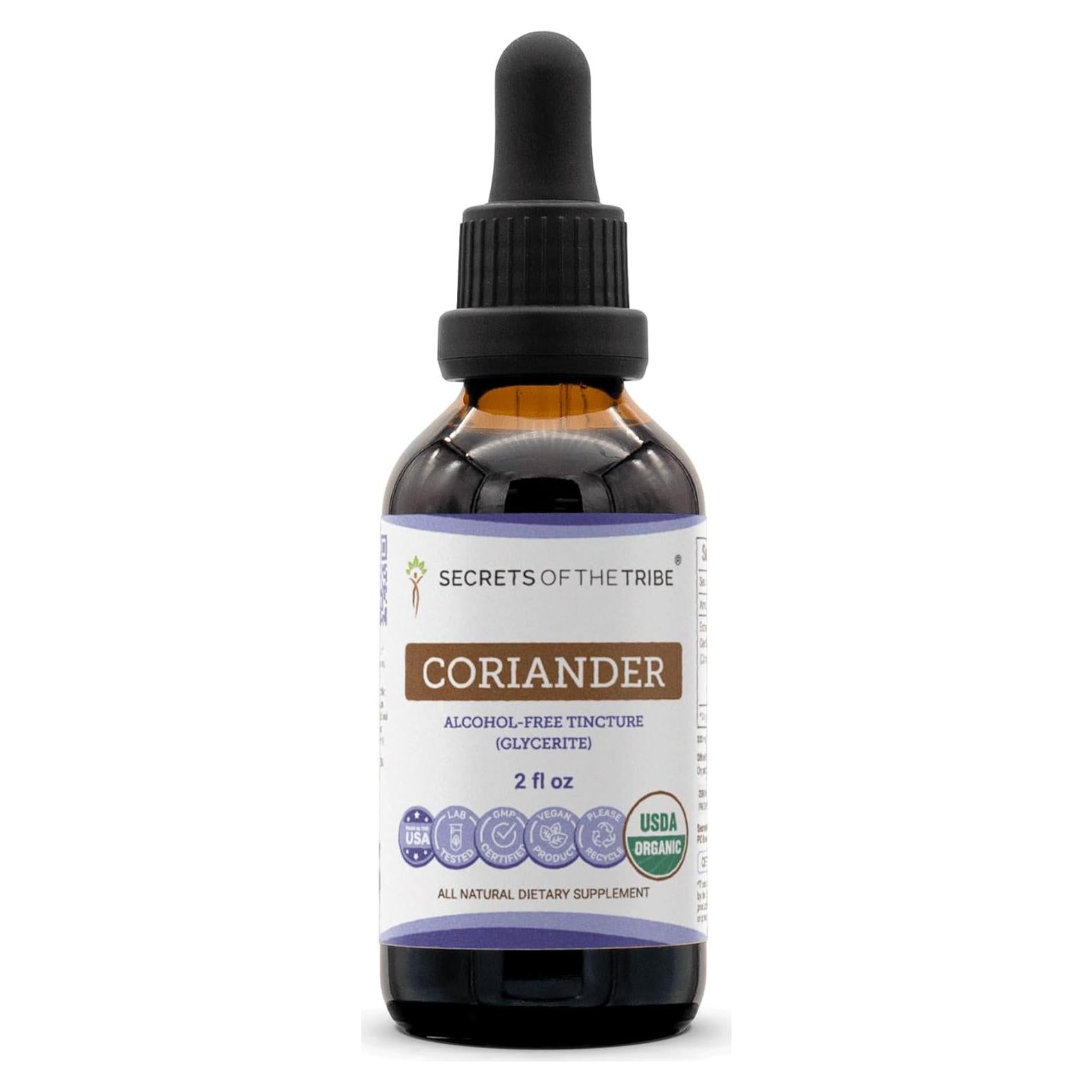 Extracto de Cilantro Orgánico USDA 59.15 ml - Sin Alcohol