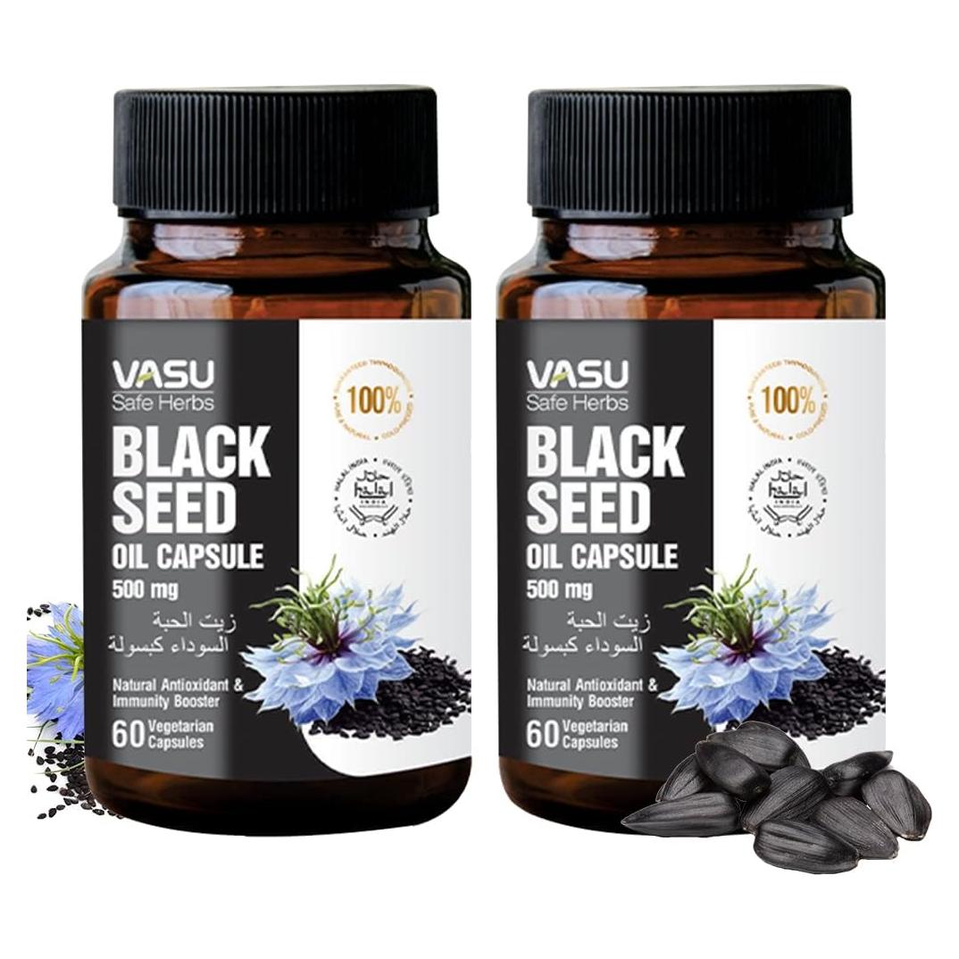 Cápsulas de Aceite de Semilla Negra Vasu 120 Gelatinas 500mg