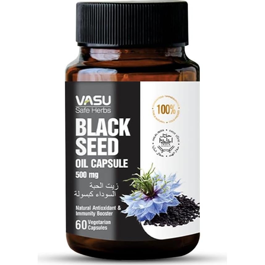 Cápsulas de Aceite de Semilla Negra Vasu 120 Gelatinas 500mg
