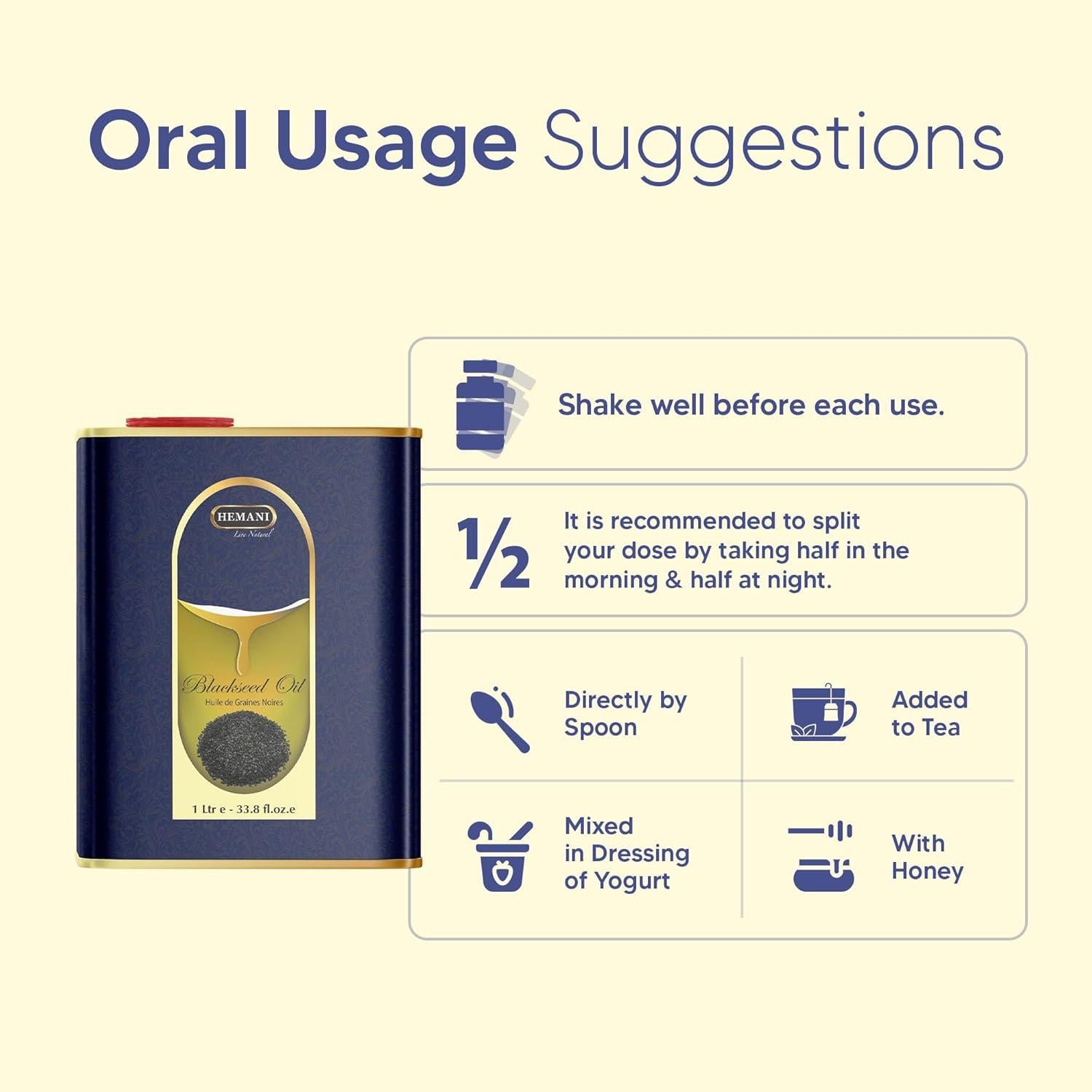 Aceite de Semilla Negra Hemani 1000ml - Comino Negro Puro