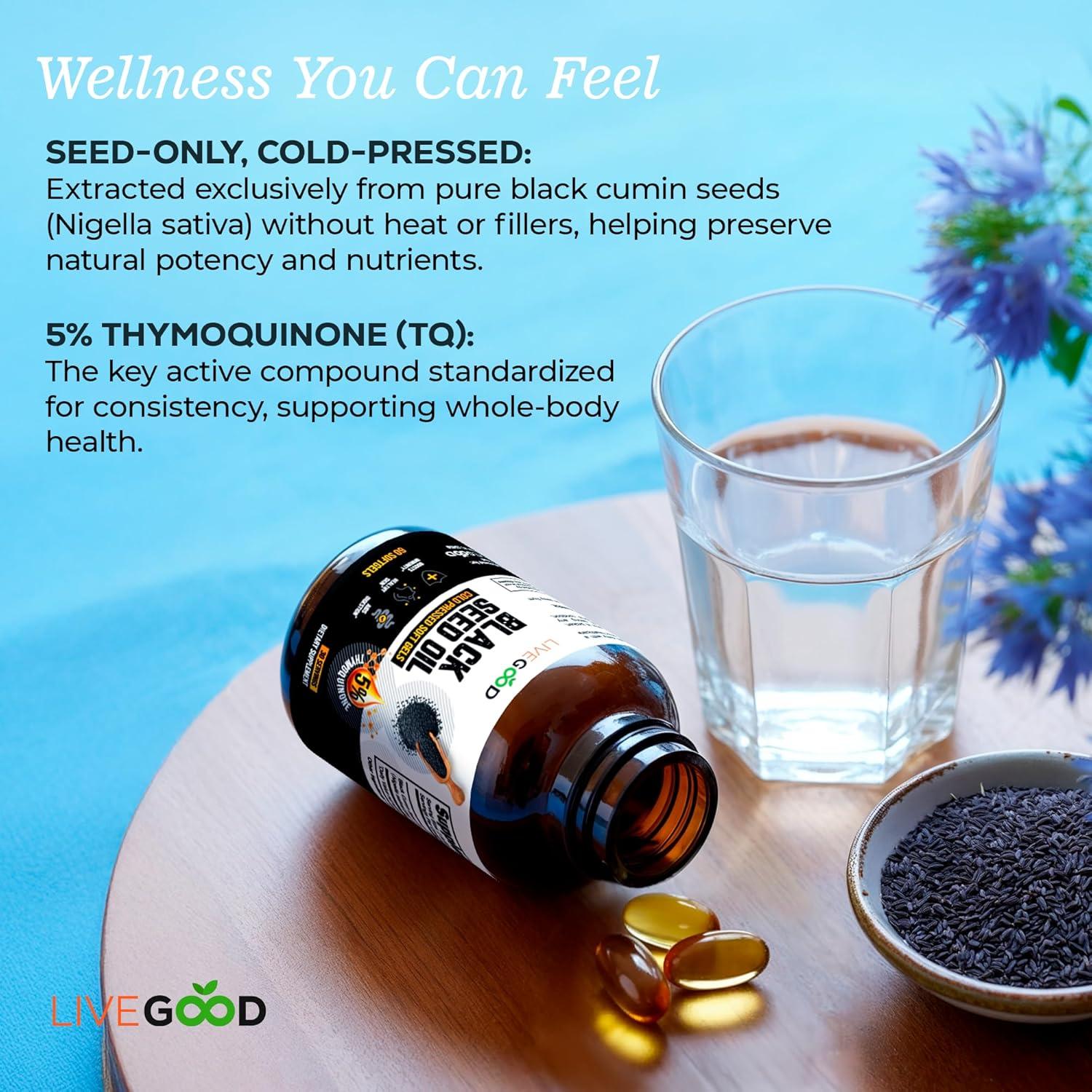 Cápsulas de Aceite de Semilla Negra LIVEGOOD 60 Unidades