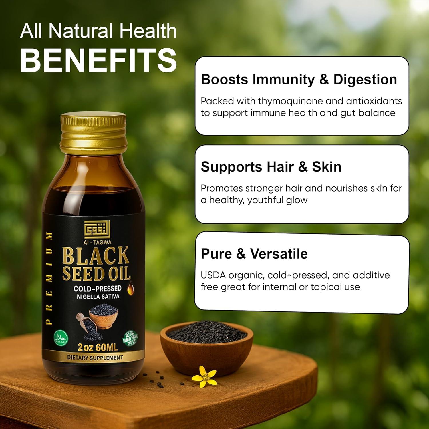 Aceite de Semilla Negra Orgánico Kalonji 60ml - Piel y Cabello