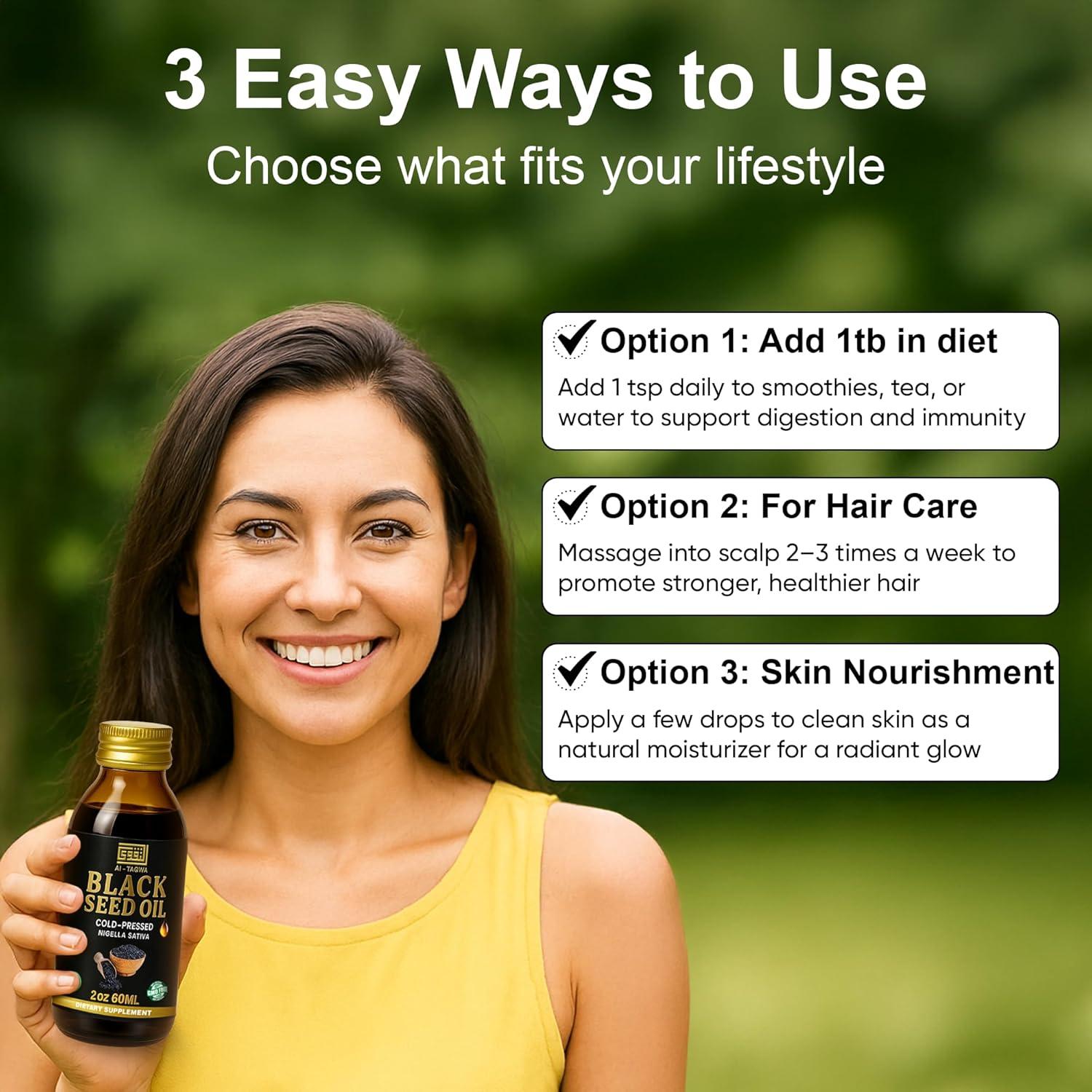 Aceite de Semilla Negra Orgánico Kalonji 60ml - Piel y Cabello