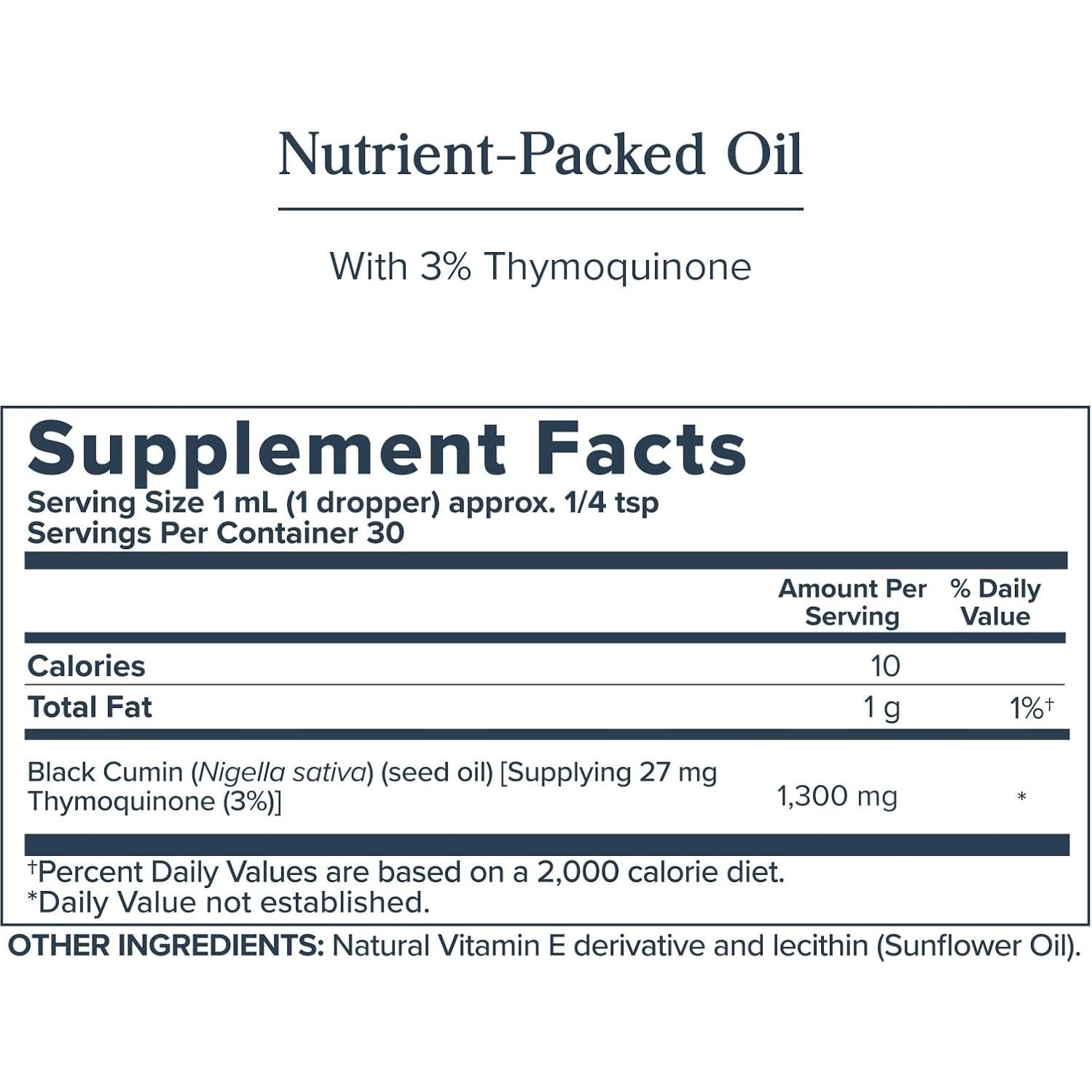 Aceite de Semilla Negra Heritage Store 29.57 ml - 3% Timoquinona