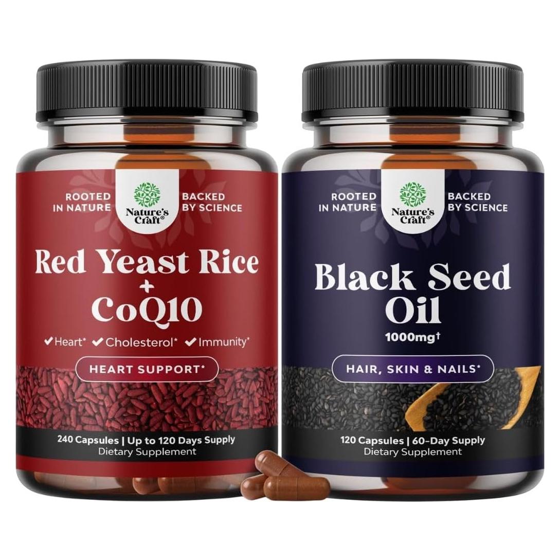 Arroz de Levadura Roja 1200 mg Natures Craft + CoQ10 Vegano