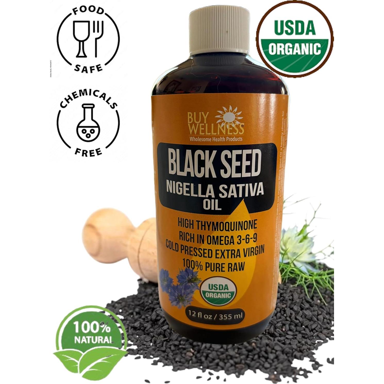 Aceite de Semilla Negra Orgánico 12 oz Comprar Bienestar - Rico en Omega