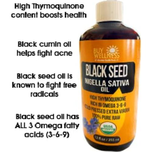 Aceite de Semilla Negra Orgánico 12 oz Comprar Bienestar - Rico en Omega