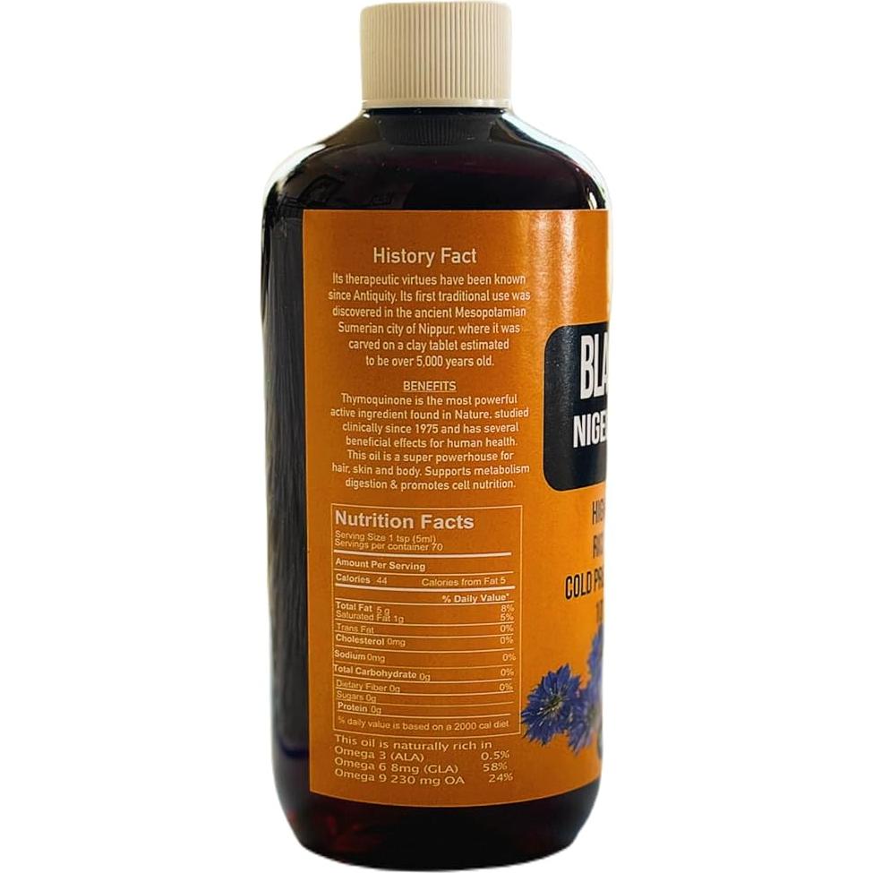 Aceite de Semilla Negra Orgánico 12 oz Comprar Bienestar - Rico en Omega