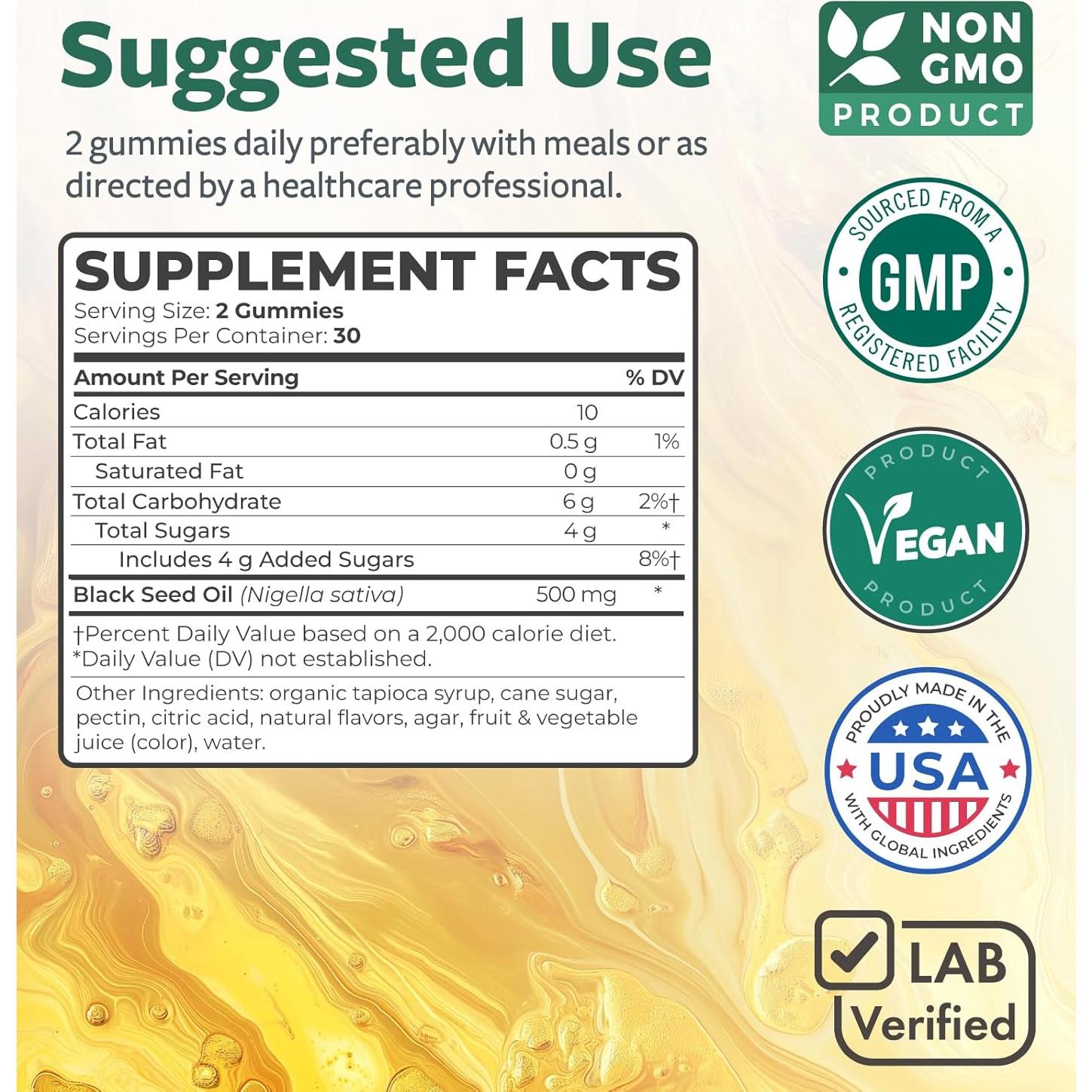 Gomitas de Aceite de Semilla Negra Impulso Verde 30 Unidades