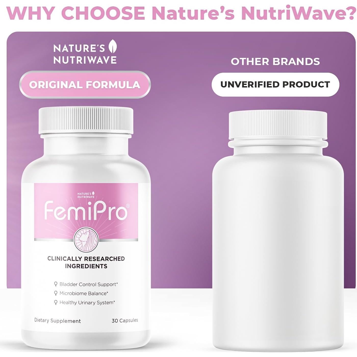 Suplemento Control de Vejiga Femipro 30 Cápsulas Naturales