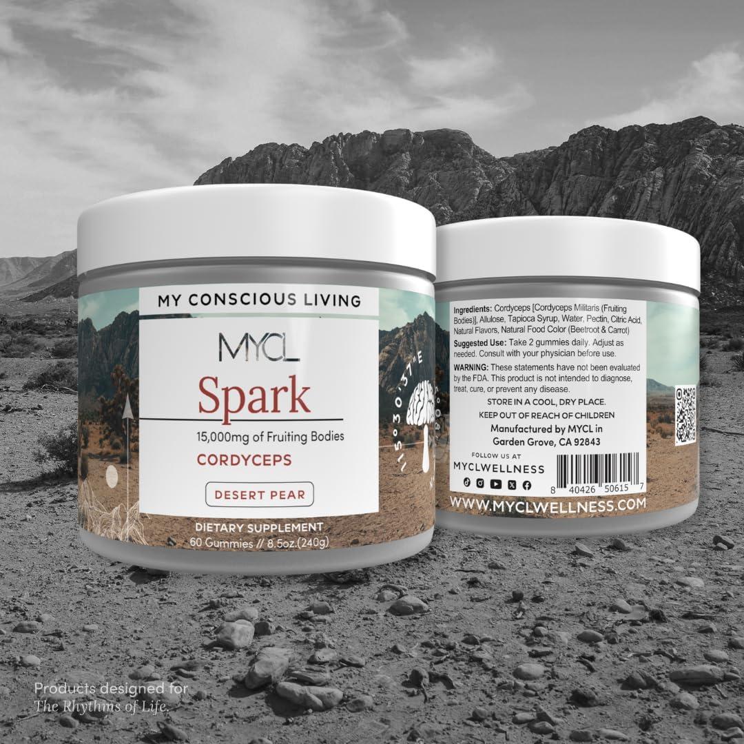 Gominolas MYCL de Hongo Cordyceps 500mg - Veganas 60 Unidades