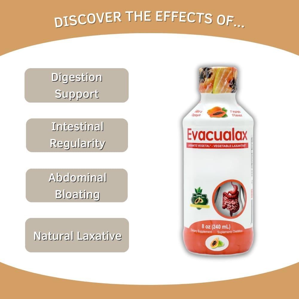 Laxante Líquido Evacualax Senna 240ml Sabor Papaya - Natural