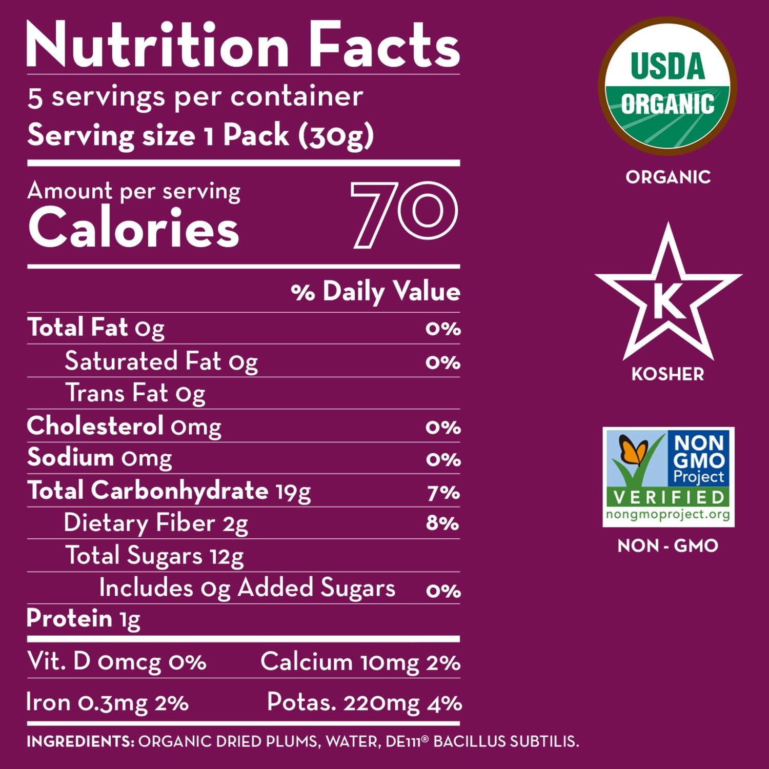 Ciruelas Pasas Orgánicas Probioticas Sunny Fruit - 150g