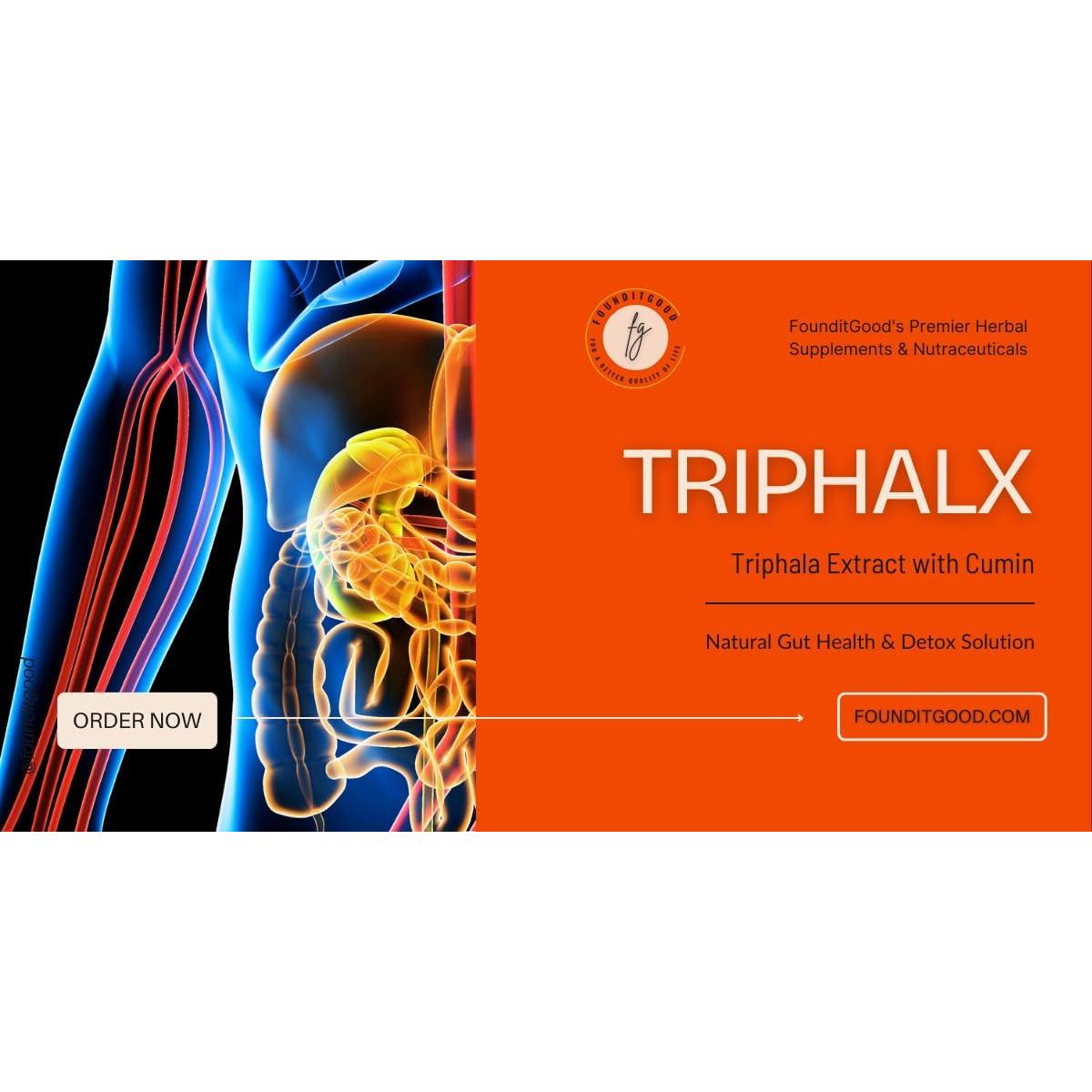 Suplemento Digestivo FiG Nutra TriphalX - 60 Cápsulas Veganas