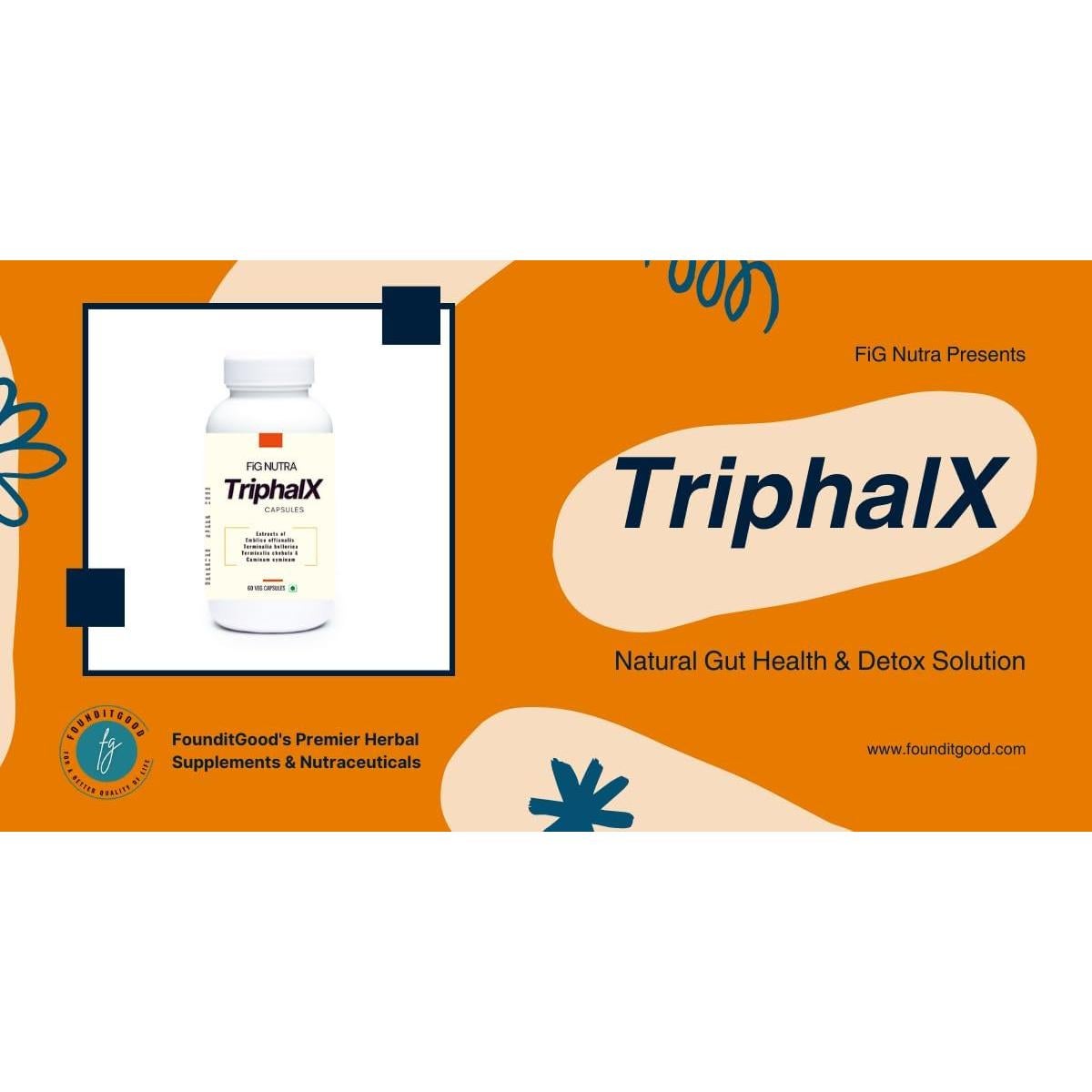 Suplemento Digestivo FiG Nutra TriphalX - 60 Cápsulas Veganas