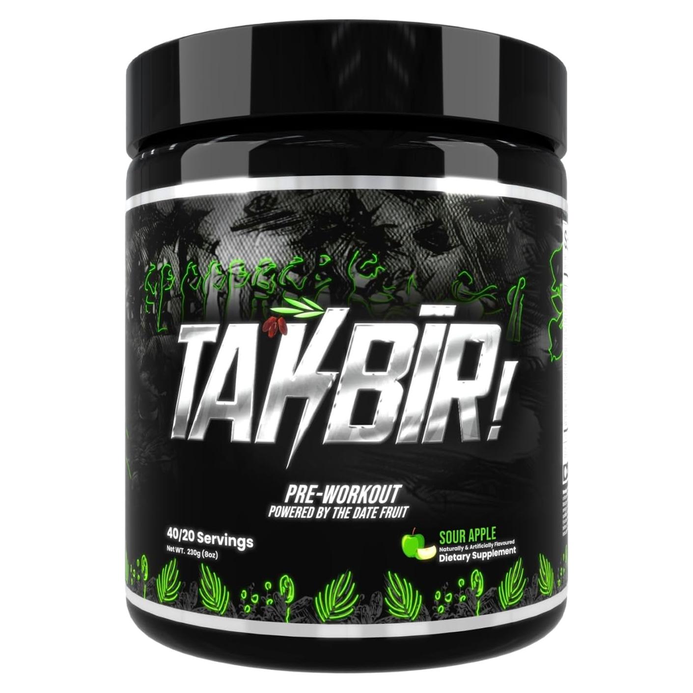 Pre-Entrenamiento Halal TAKBIR! 227g Manzana Ácida Energía Natural