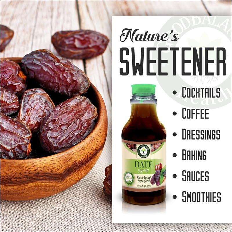 Jarabe de Dátil Orgánico Good Balance Health 636 ml - Sustituto de Azúcar