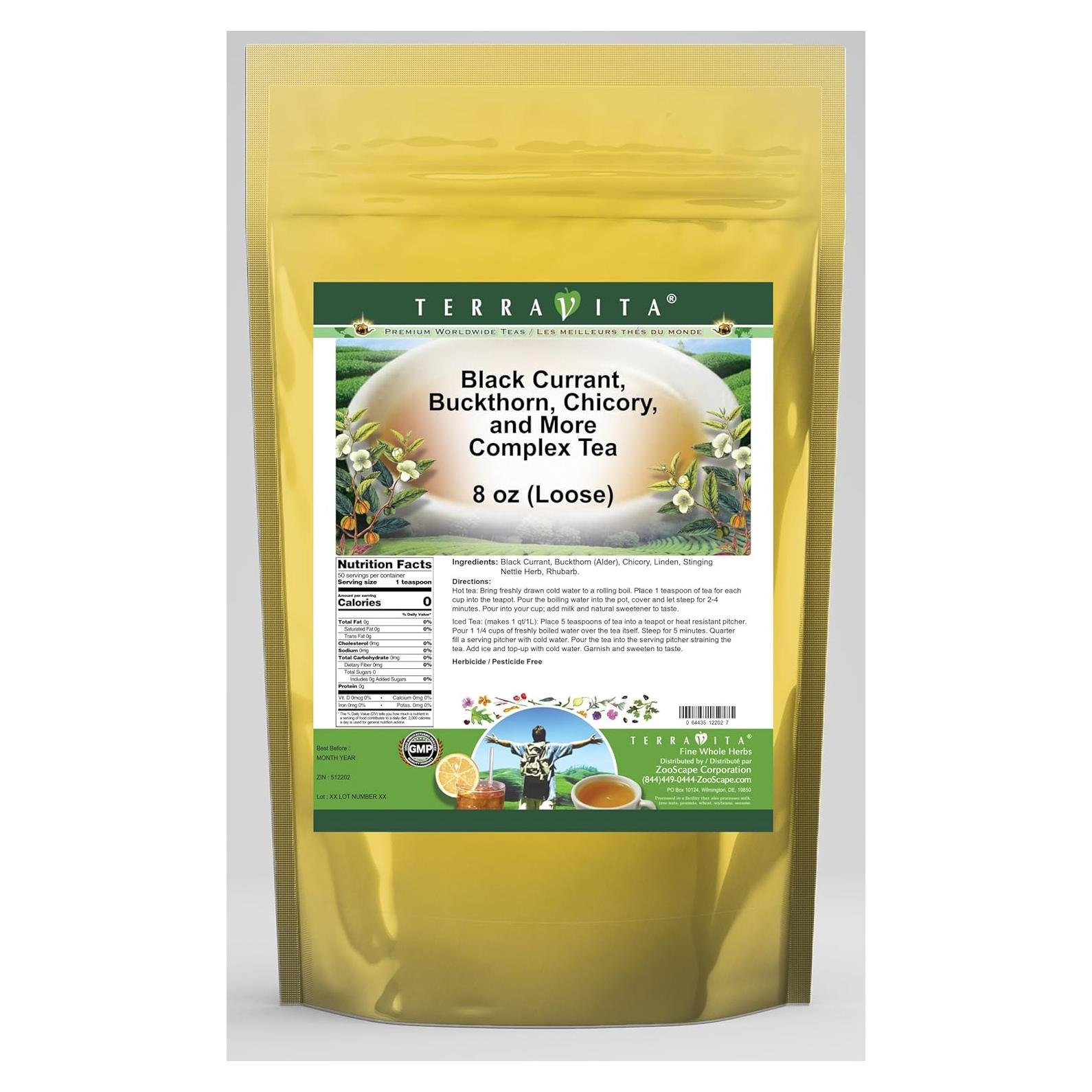 Té Herbal Suelto Curaçao Negro Espino Achicoria TerraVita 680 g