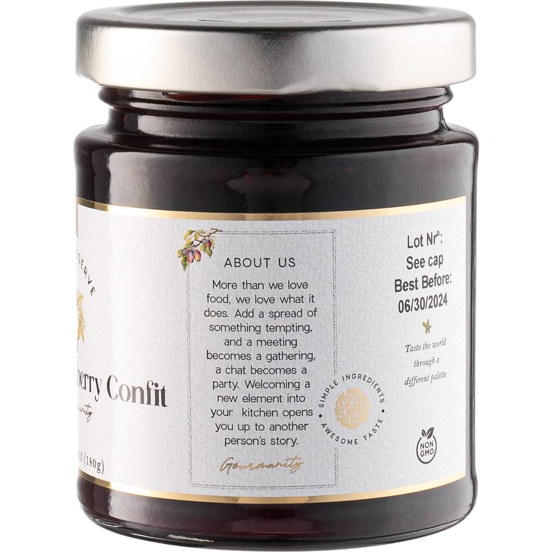 Mermelada de Lingonberry Gourmanity 180g - Sabor Agridulce Natural