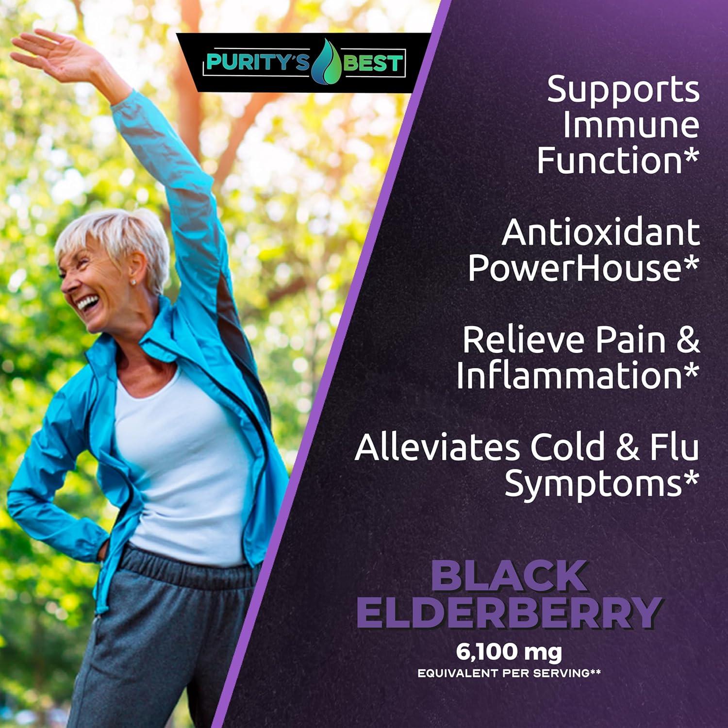 Polvo de Saúco Negro Purity 6100mg - 150 Cápsulas Veganas