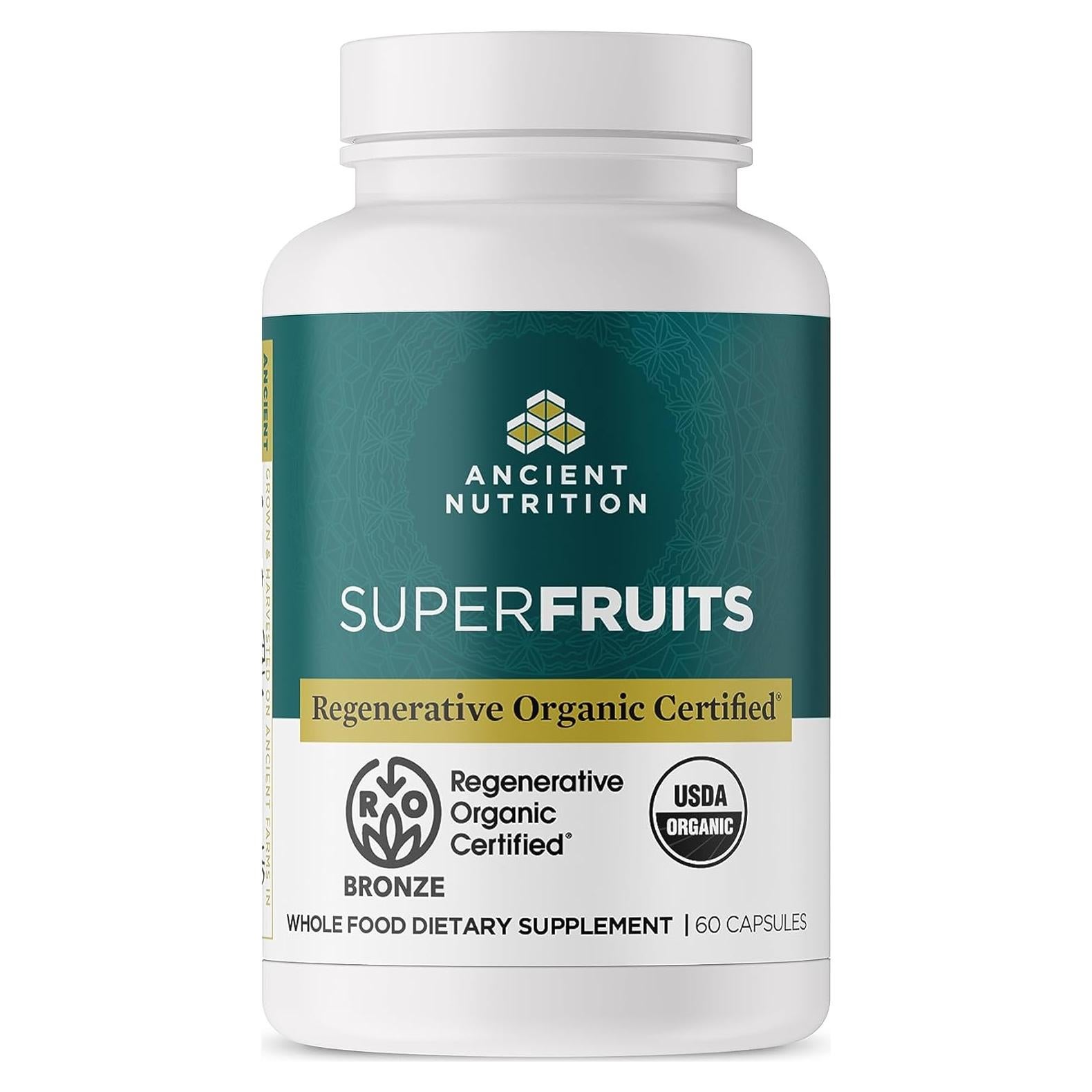 Cápsulas Superfrutas Orgánicas Ancient Nutrition 60 Unidades
