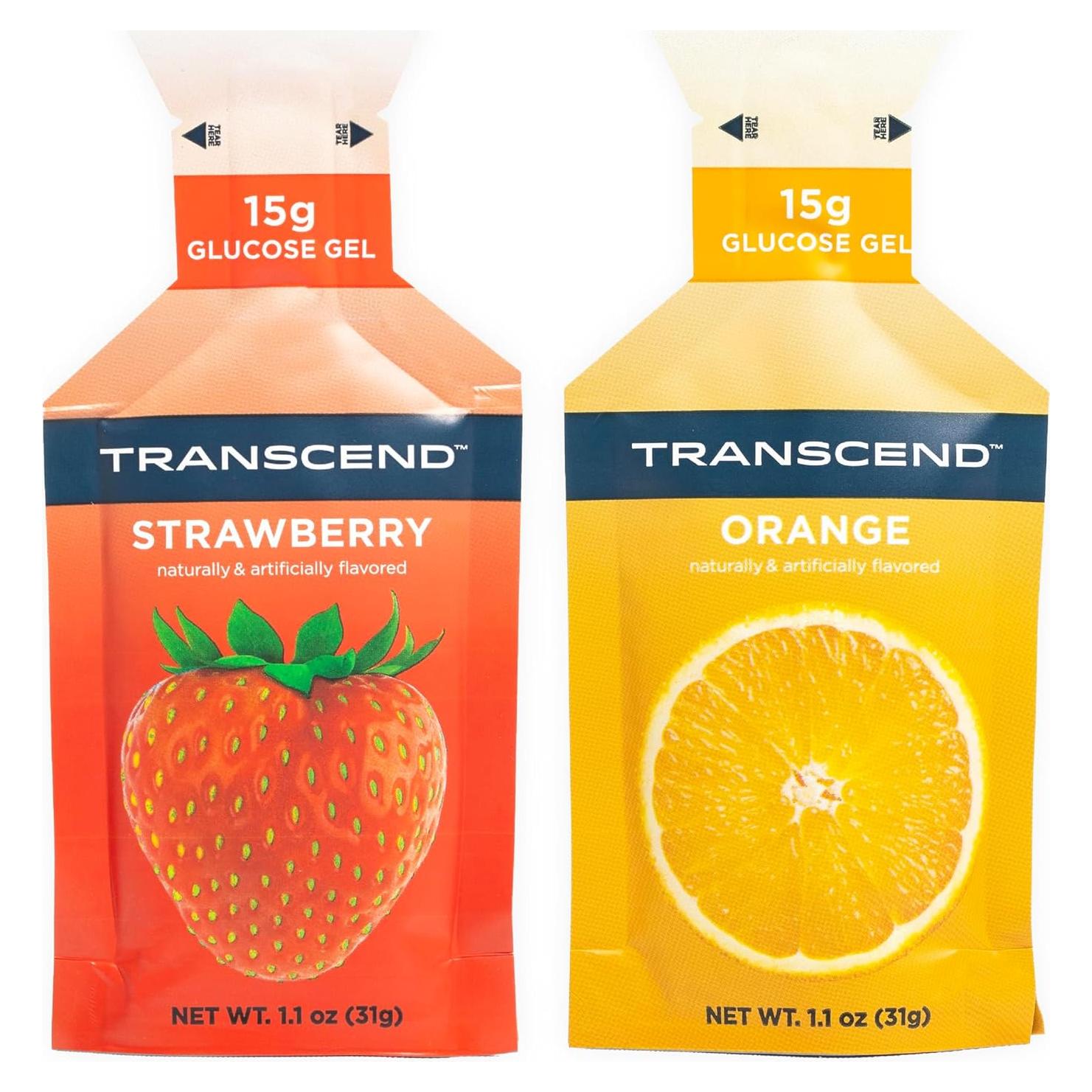 Gel Energético Transcend Foods Fresa Naranja 31.18 g x10