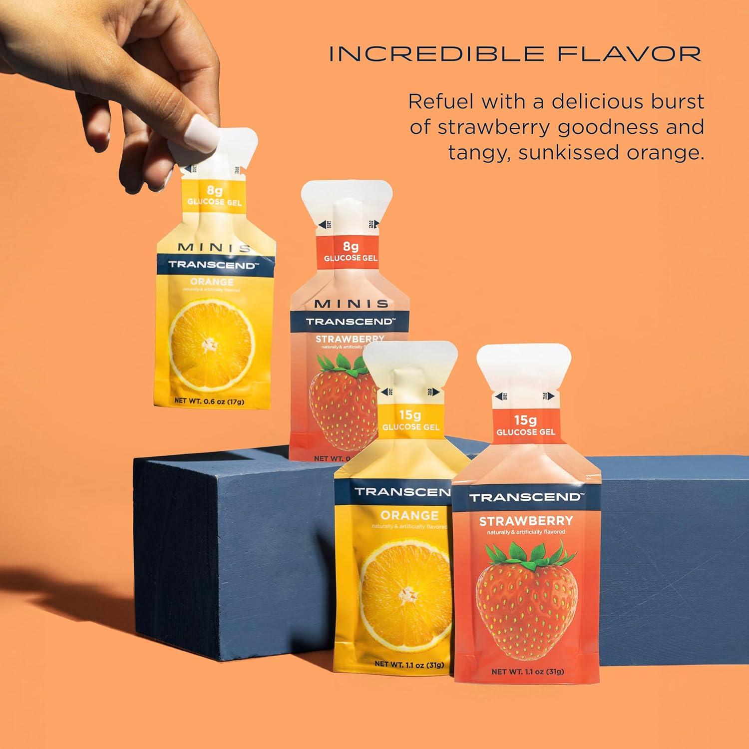 Gel Energético Transcend Foods Fresa Naranja 31.18 g x10