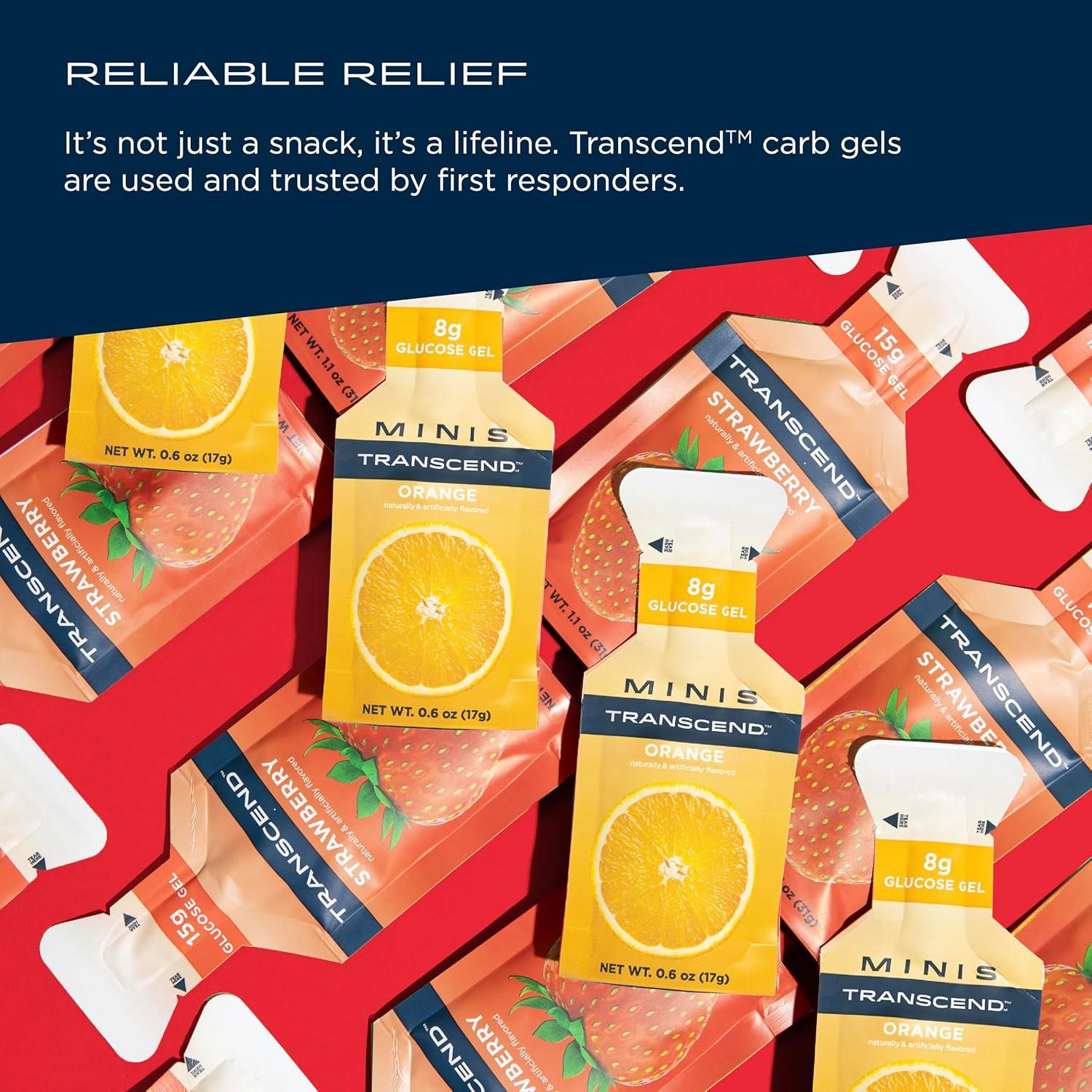 Gel Energético Transcend Foods Fresa Naranja 31.18 g x10