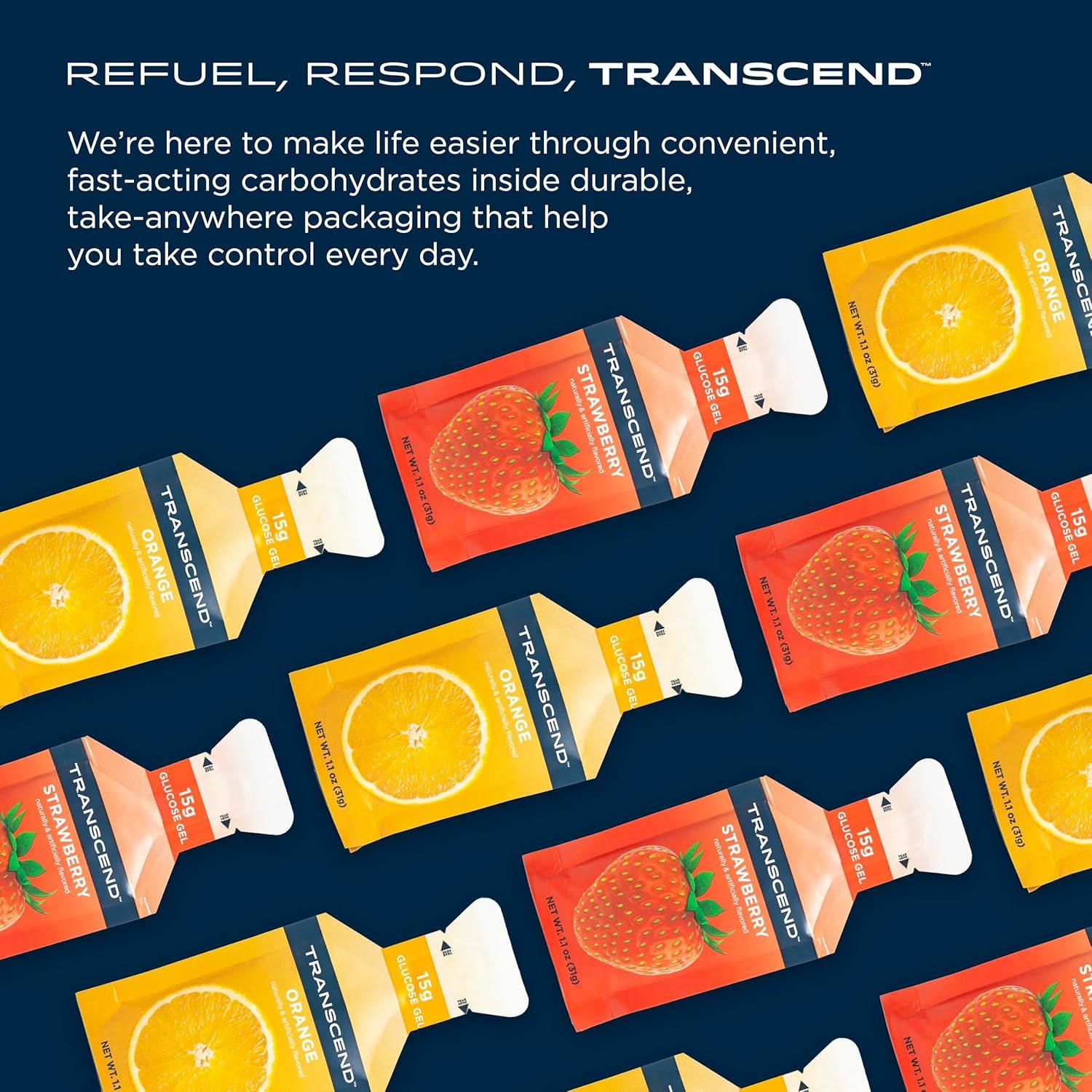 Gel Energético Transcend Foods Fresa Naranja 31.18 g x10