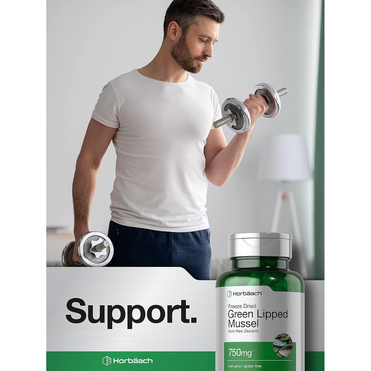 Mejillón de Labio Verde Horbaach 750 mg 120 Cápsulas Liofilizadas