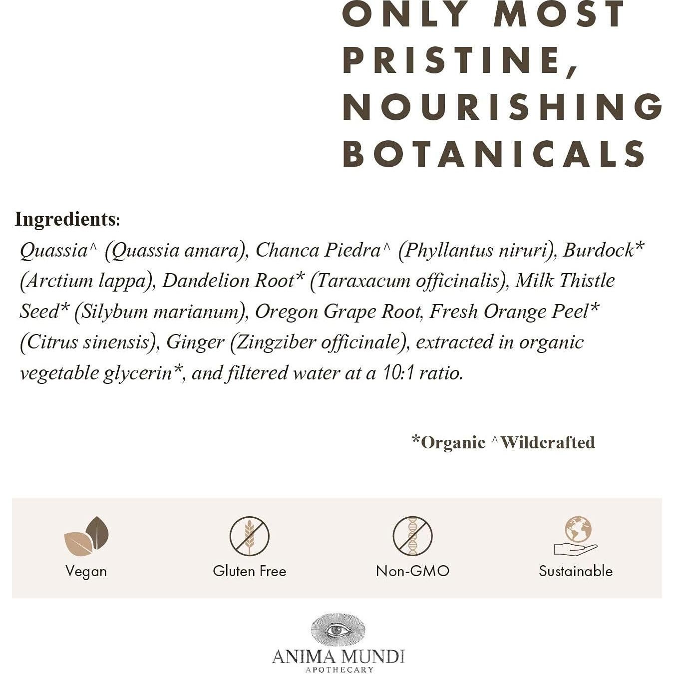 Tónico Digestivo Herbal Anima Mundi 60ml - Limpieza Hepática