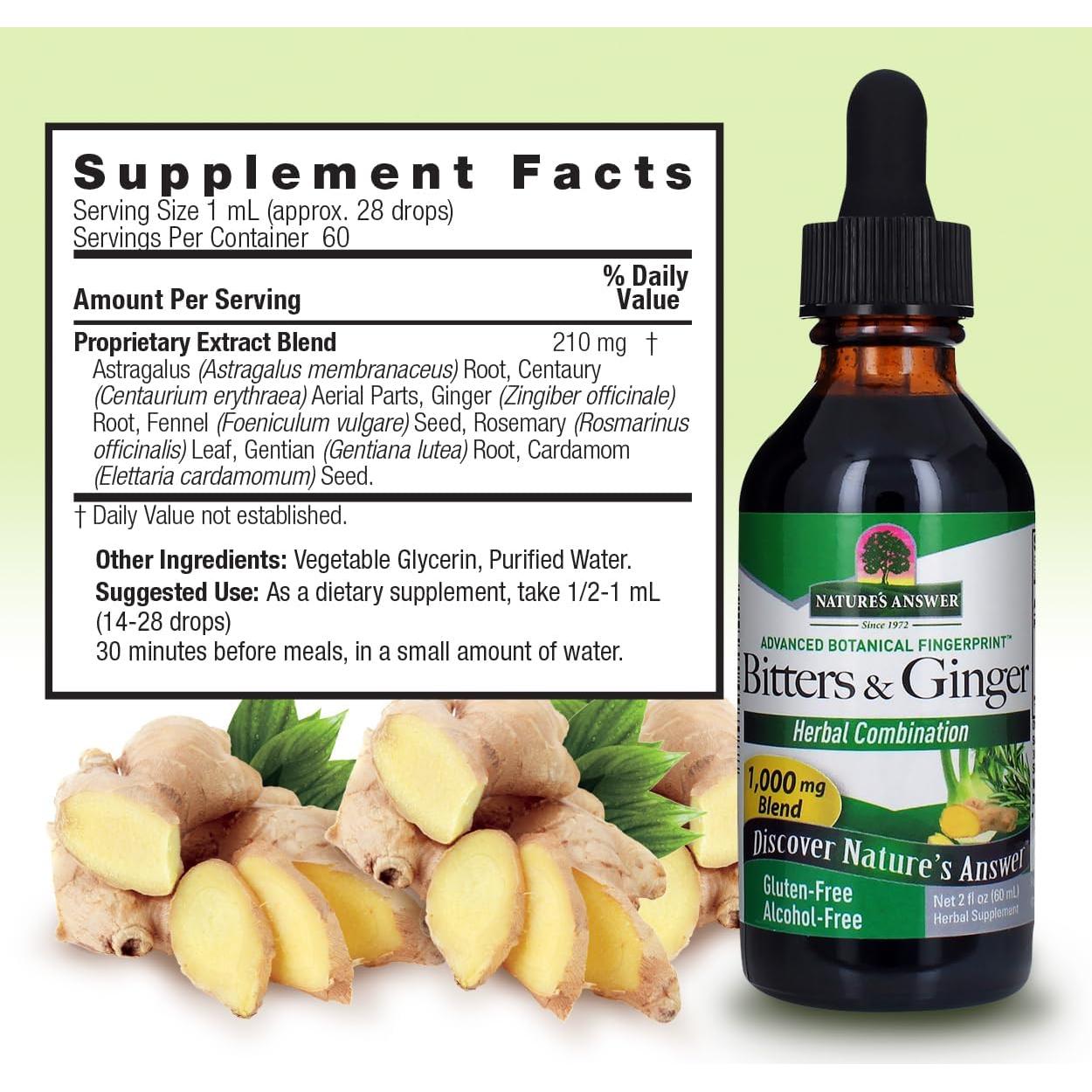 Bitters Sin Alcohol Nature's Answer con Jengibre 60 ml