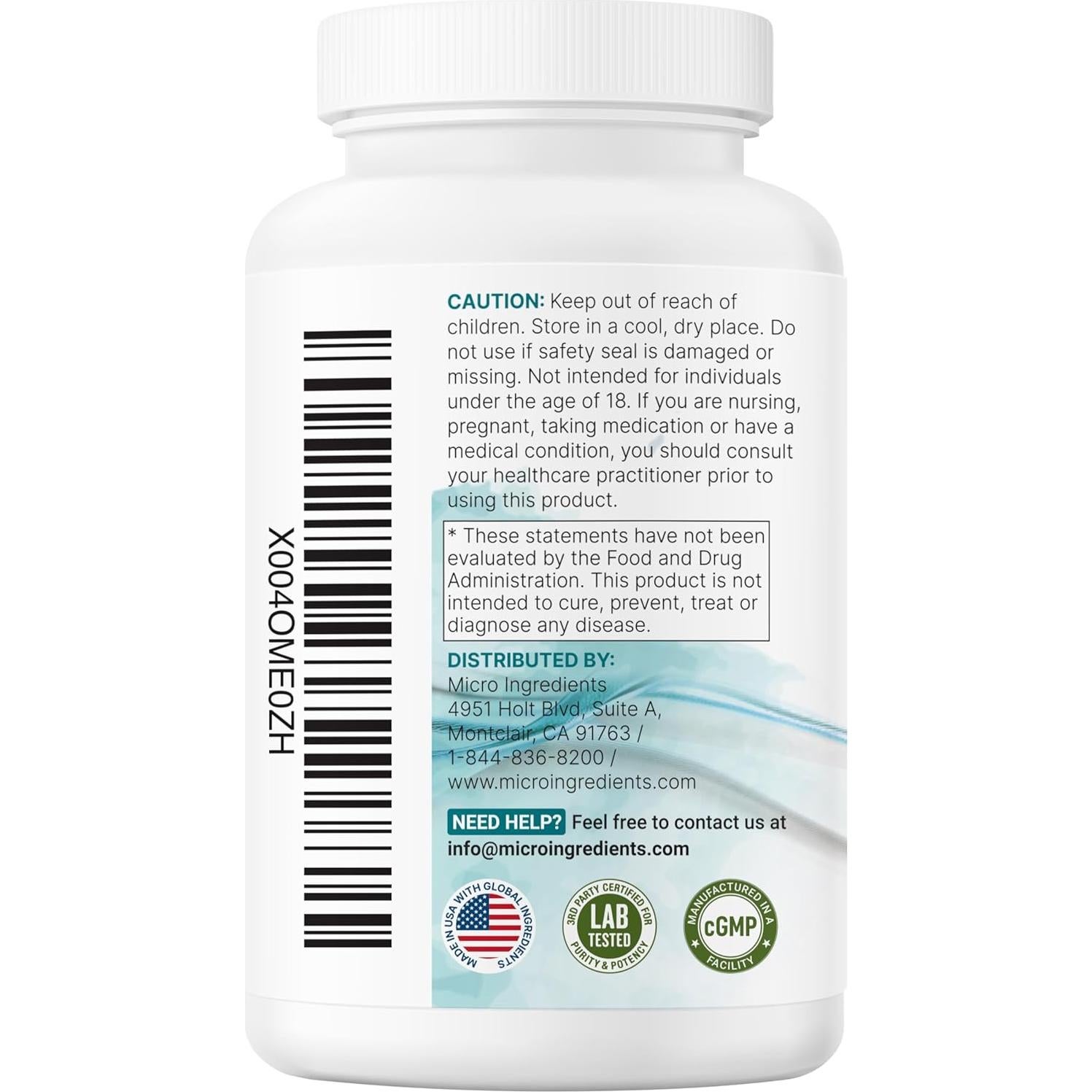 Suplemento Liposomal NAD+ Ultimate Micro Ingredients 1000mg 60 Cápsulas