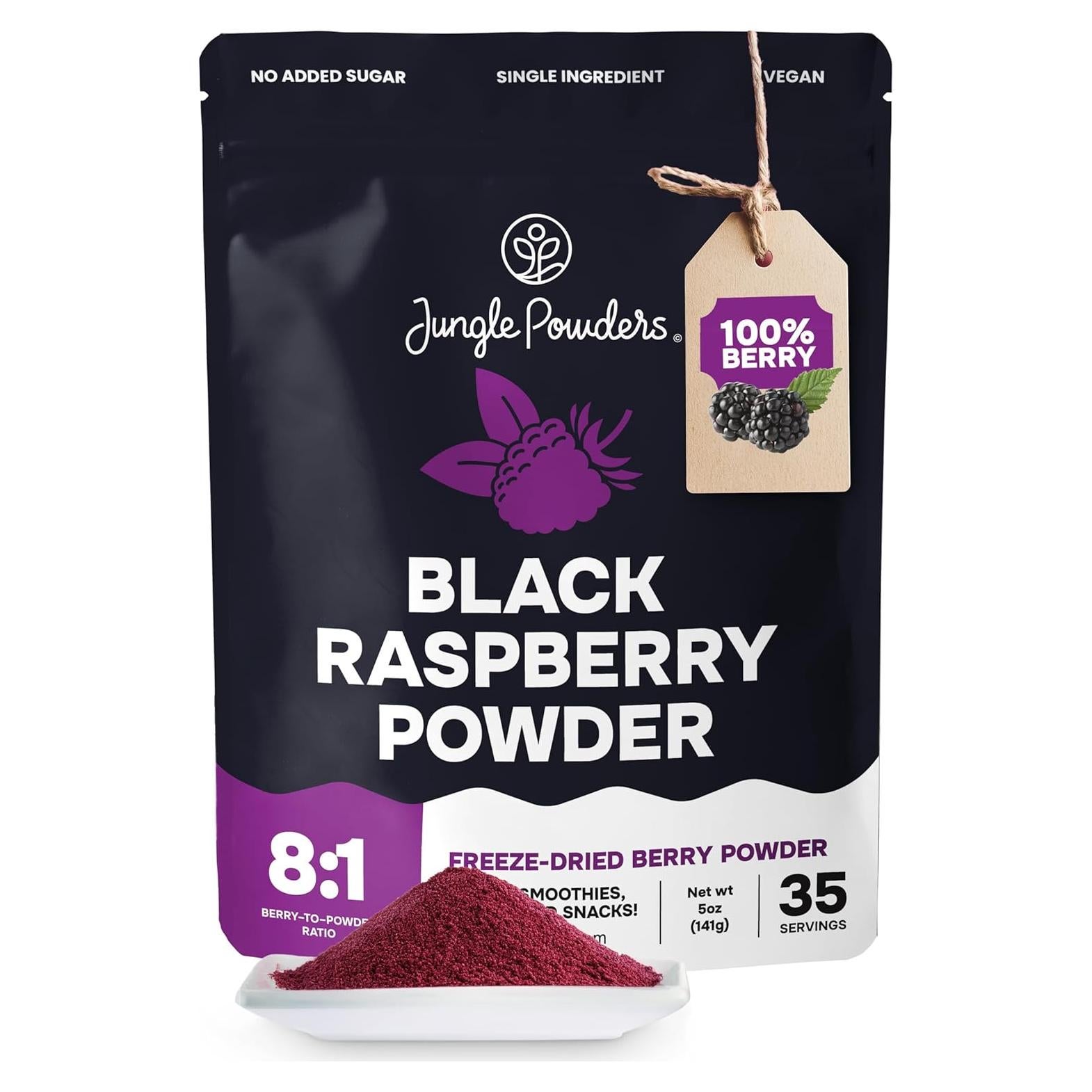 Polvo de Frambuesa Negra Jungle Powders 141.75g Liofilizado