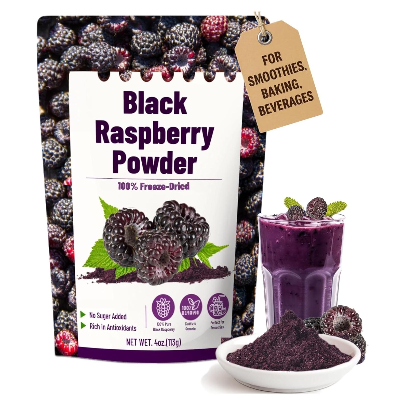 Polvo de Frambuesa Negra Liofilizada EquSym 113g - Vegano y Sin Gluten