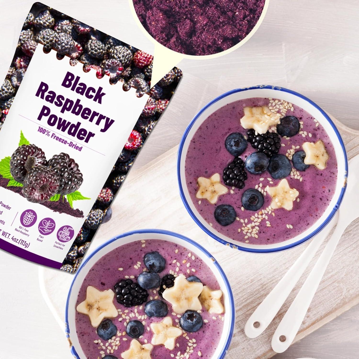 Polvo de Frambuesa Negra Liofilizada EquSym 113g - Vegano y Sin Gluten