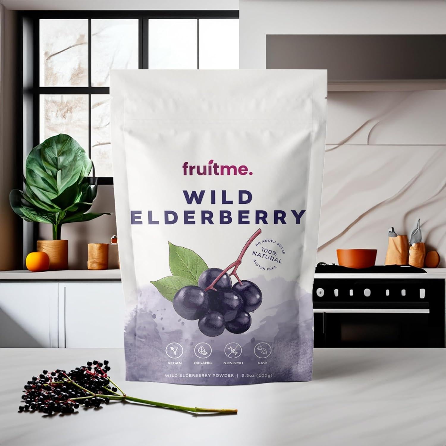 Polvo de Saúco Silvestre Orgánico FruitMe 100g - Antioxidantes y Vitamina C