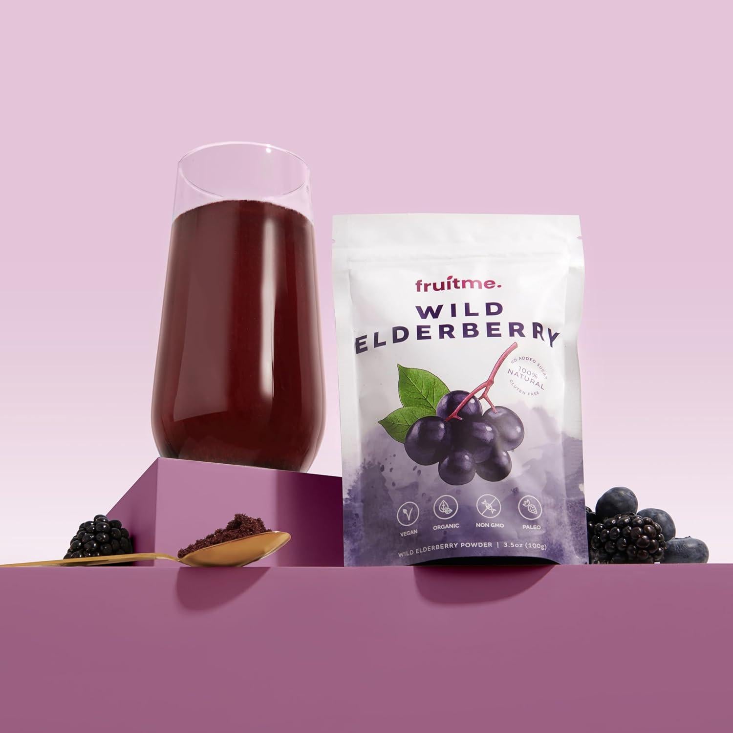 Polvo de Saúco Silvestre Orgánico FruitMe 100g - Antioxidantes y Vitamina C