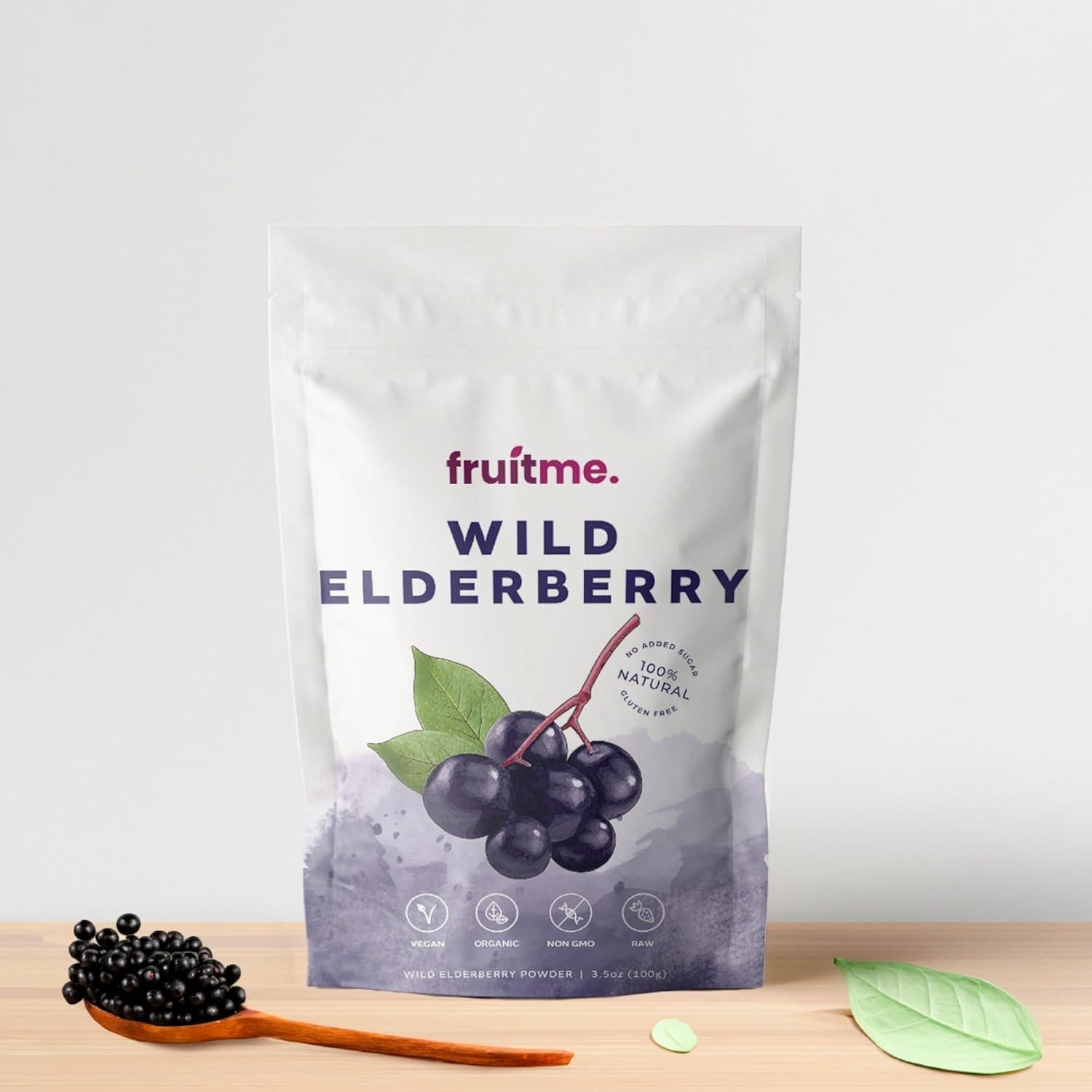 Polvo de Saúco Silvestre Orgánico FruitMe 100g - Antioxidantes y Vitamina C