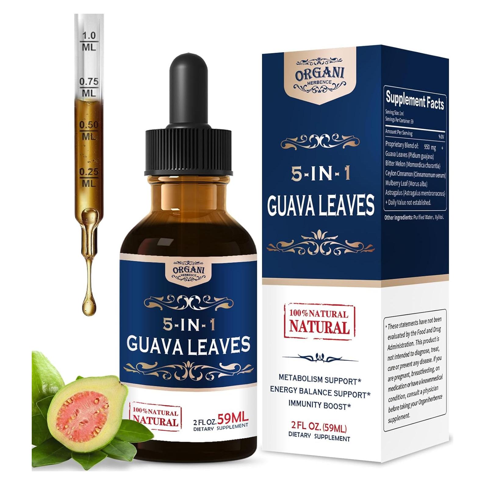 Extracto de Hojas de Guayaba Organiherbence 60ml - Metabolismo y Energía