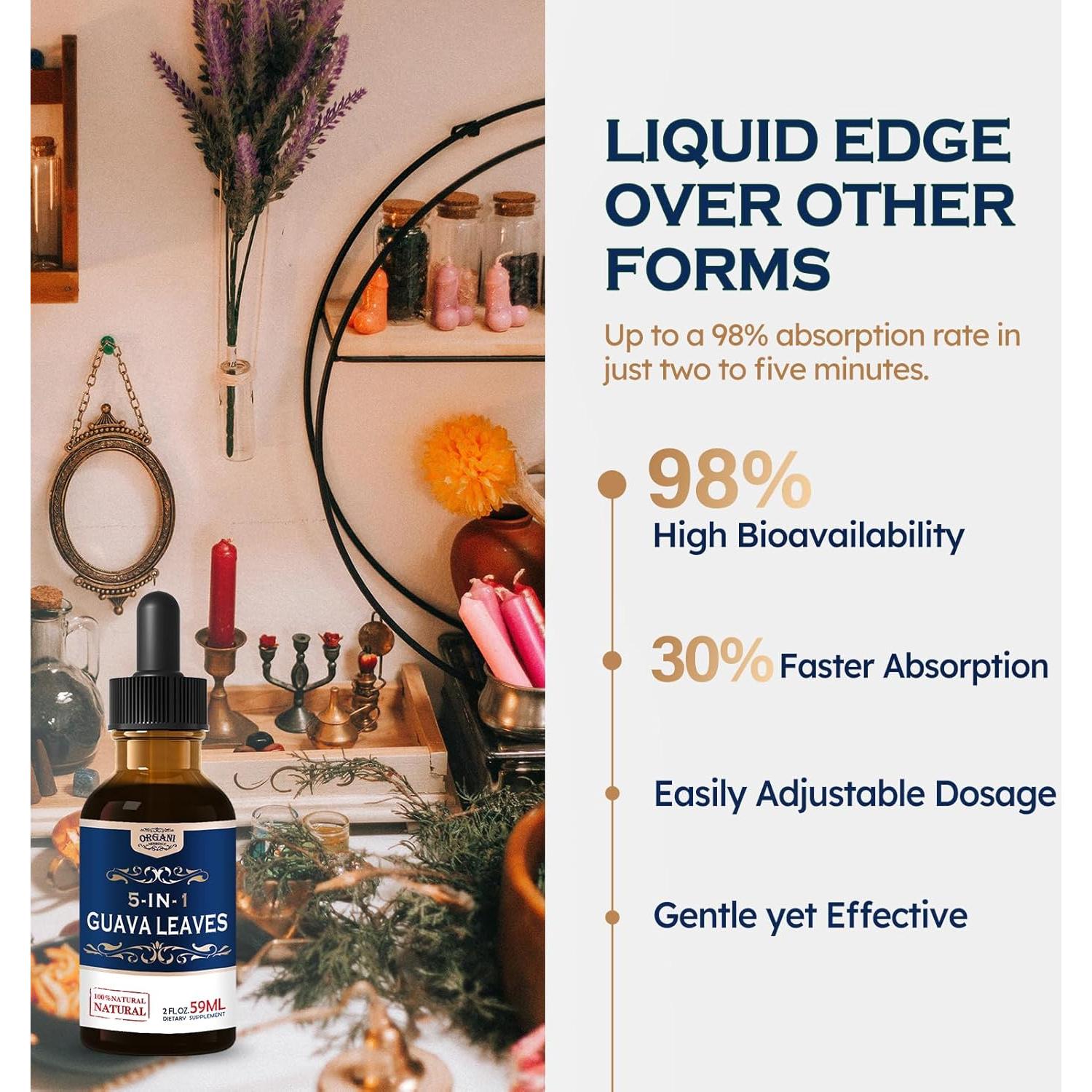 Extracto de Hojas de Guayaba Organiherbence 60ml - Metabolismo y Energía