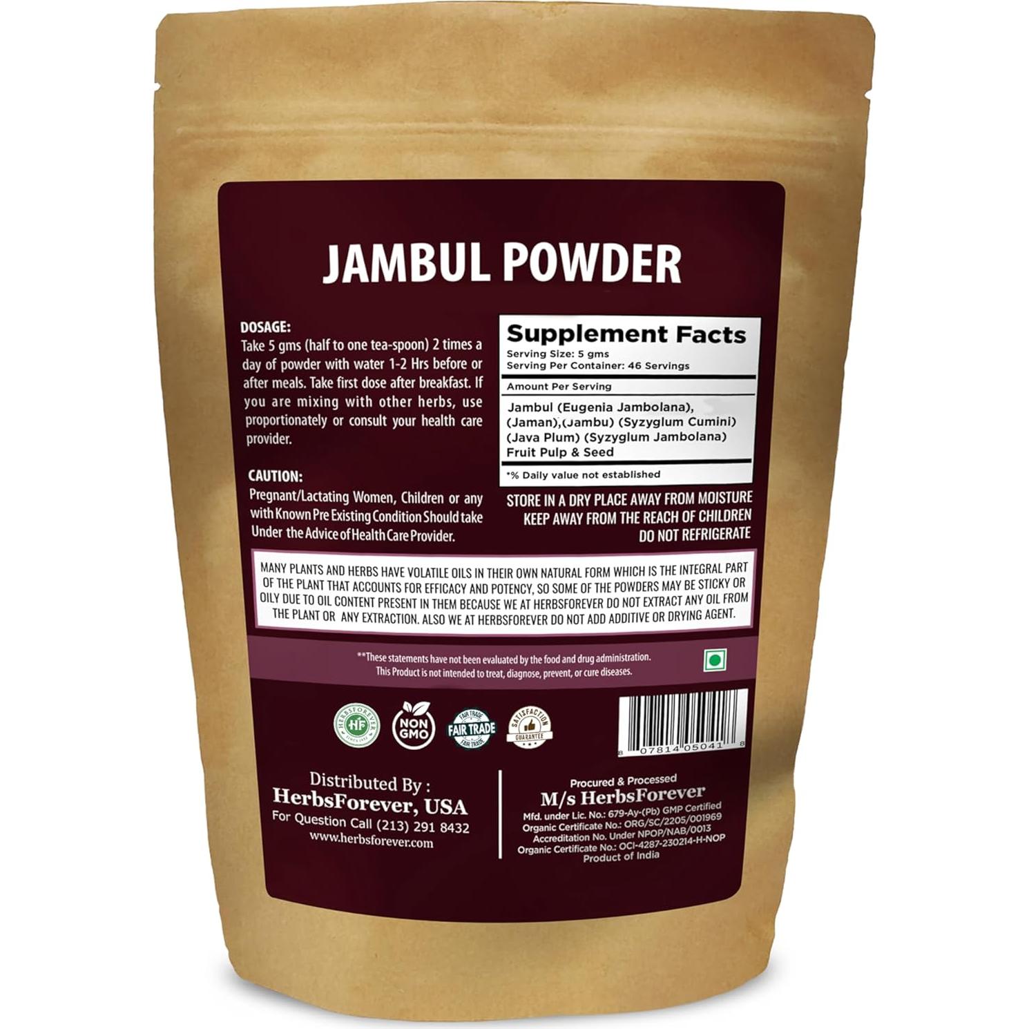 Polvo de Jambul HerbsForever 230g - Apoya Digestión y Azúcar