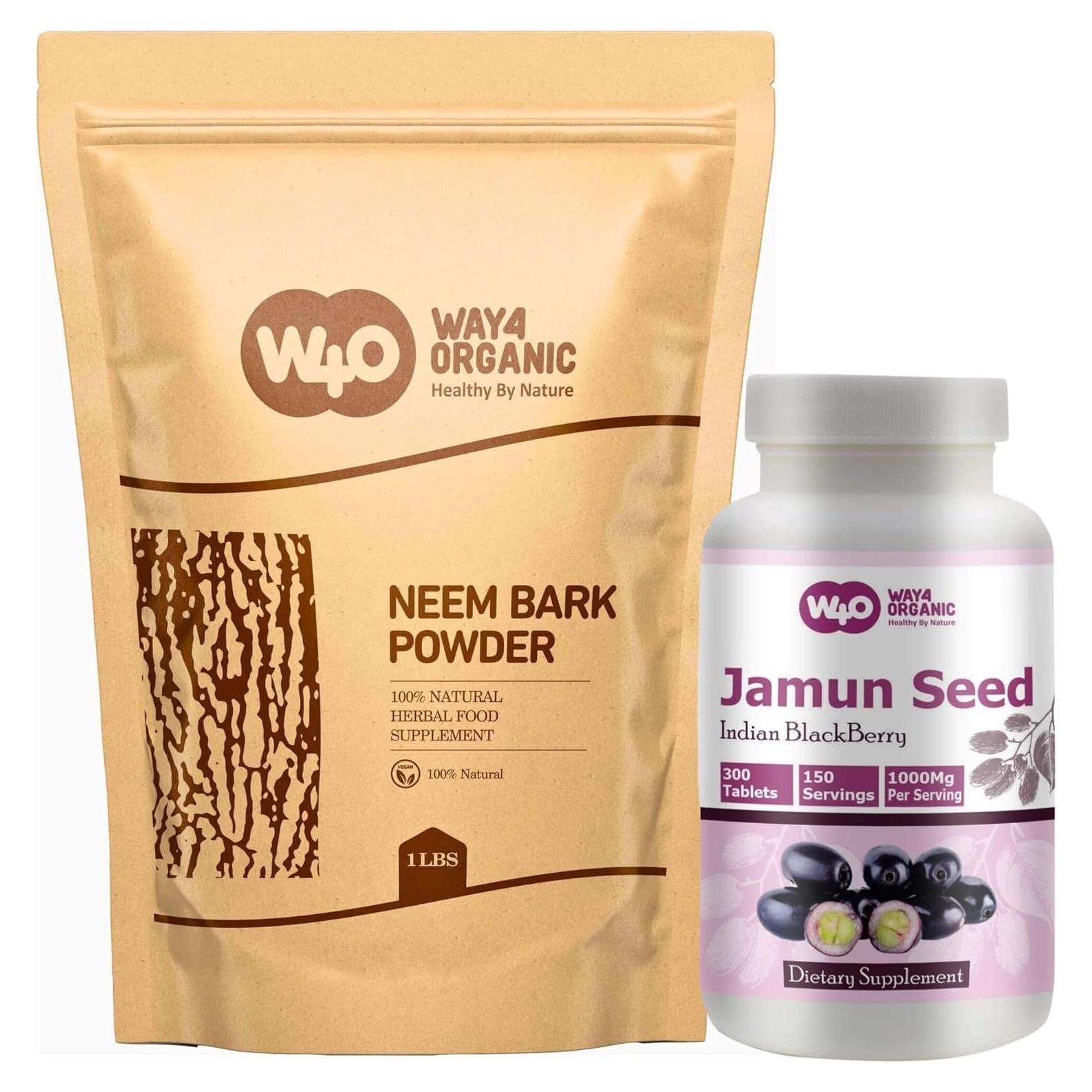 Suplemento Natural de Neem y Jamun 300 Tabletas