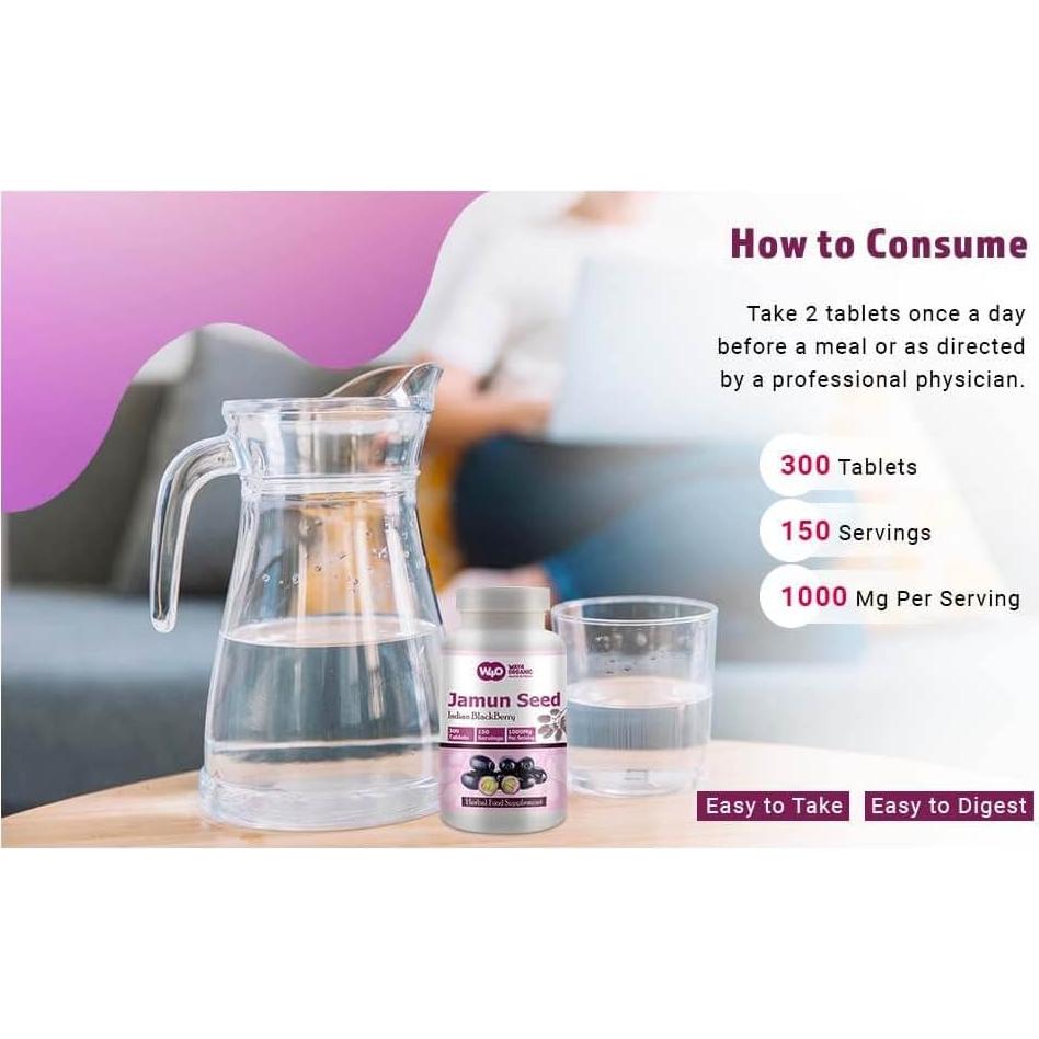 Suplemento Natural de Neem y Jamun 300 Tabletas