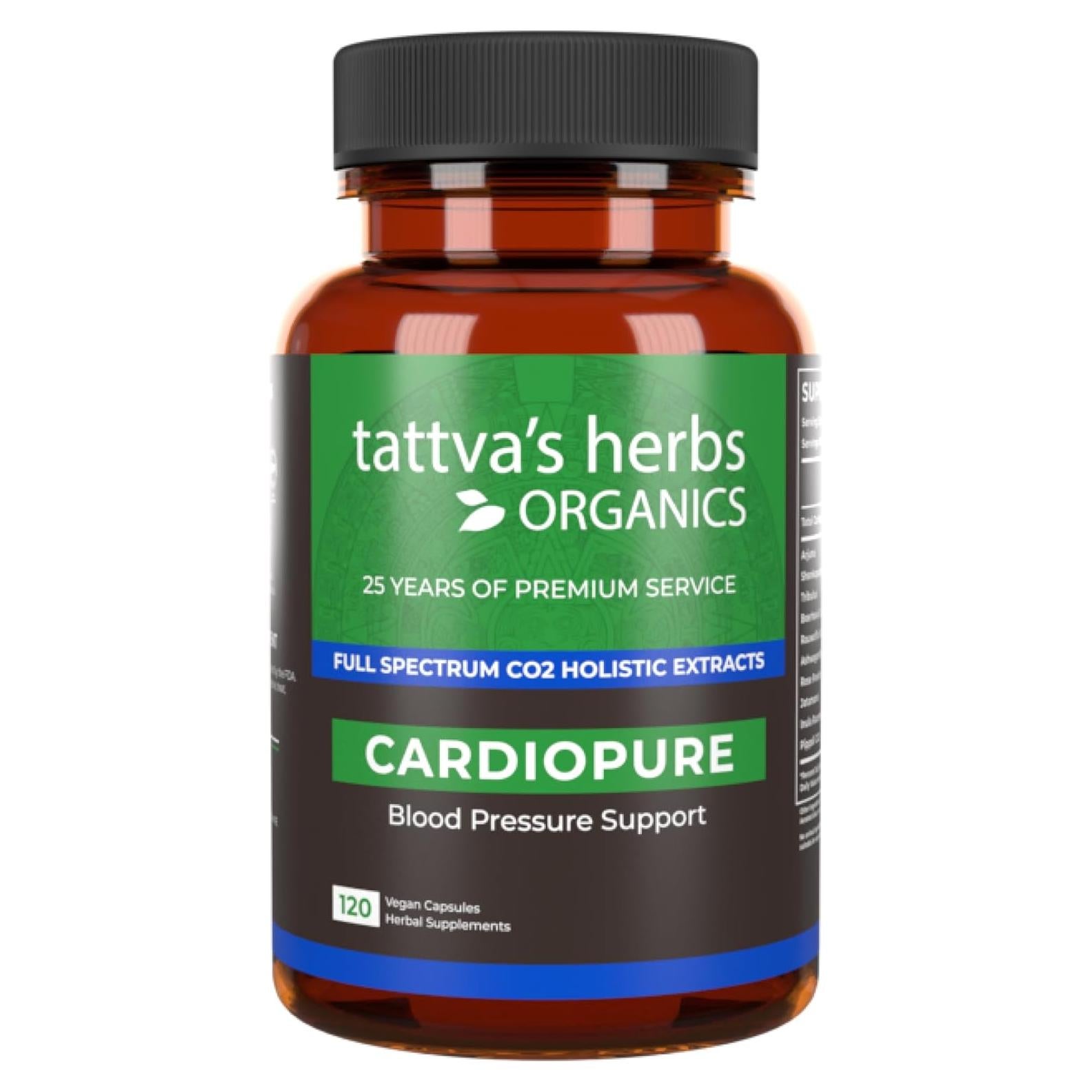 Suplemento Herbal Ayurvédico Cardiopure Tattva's Herbs 120 Cápsulas